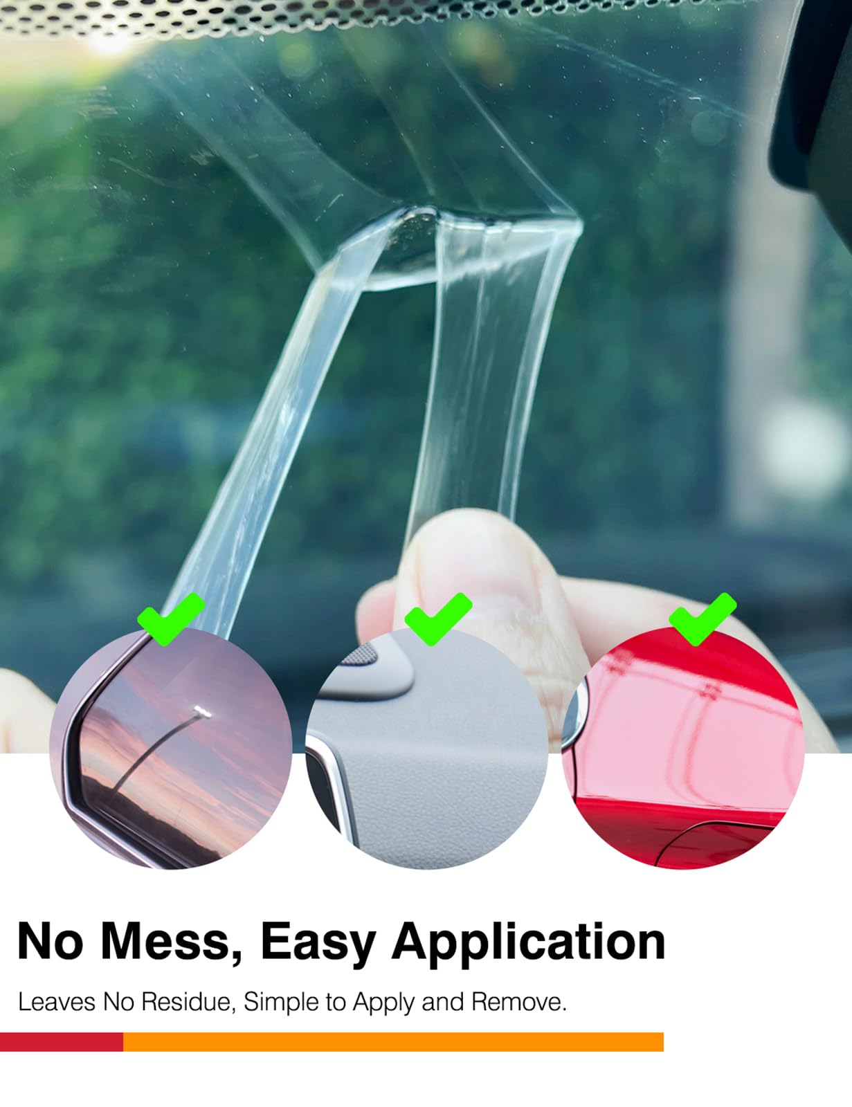 3M Vhb Clear Double Sided Acrylic Foam Mounting Tape   2.2 Inches (56Mm) Round Heavy Duty Adhesives Pad, Secure Dash Cam Suction