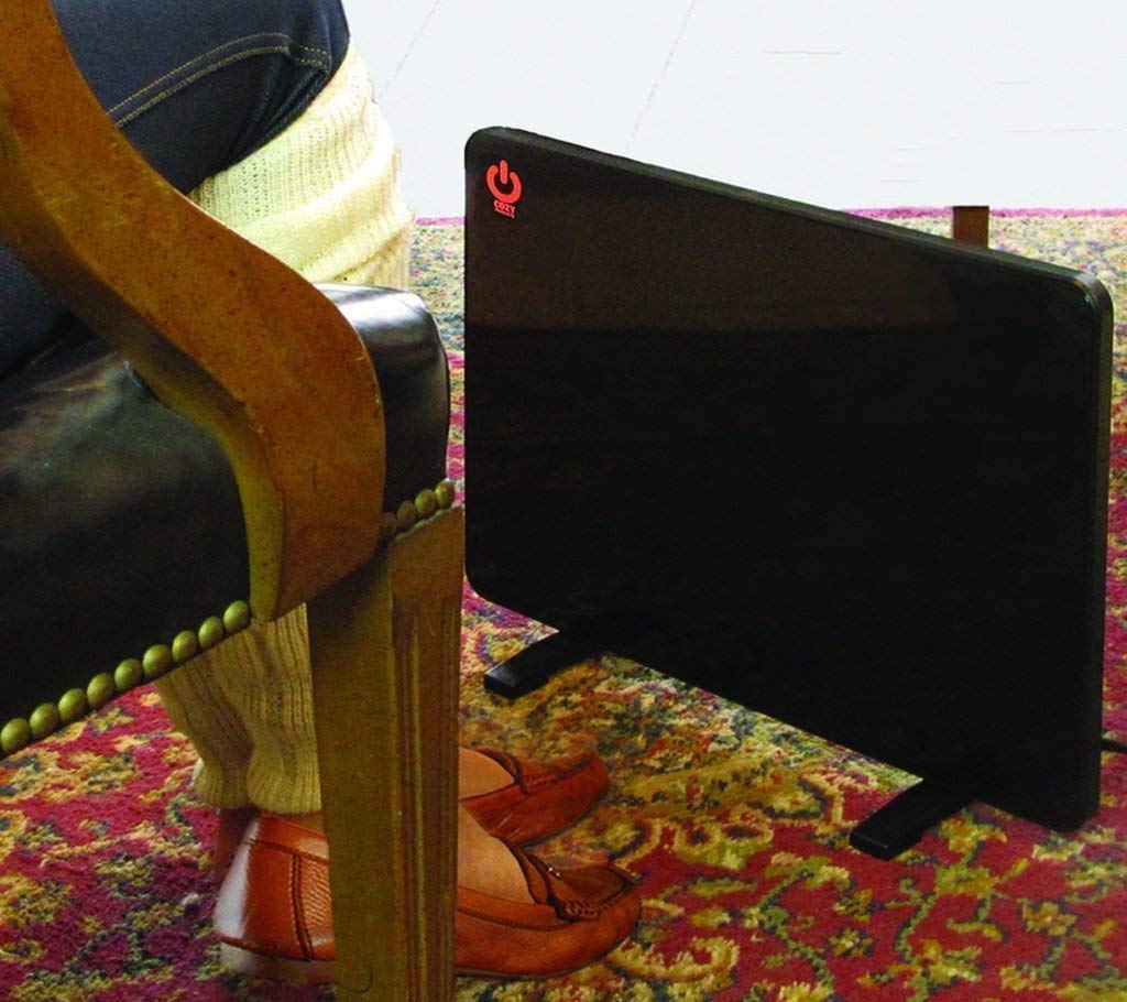 Cozy Products New And Improved Cozy Legs, Flat Panel Space Heater For Home And Office, Portable Heater With Built In Thermostat,