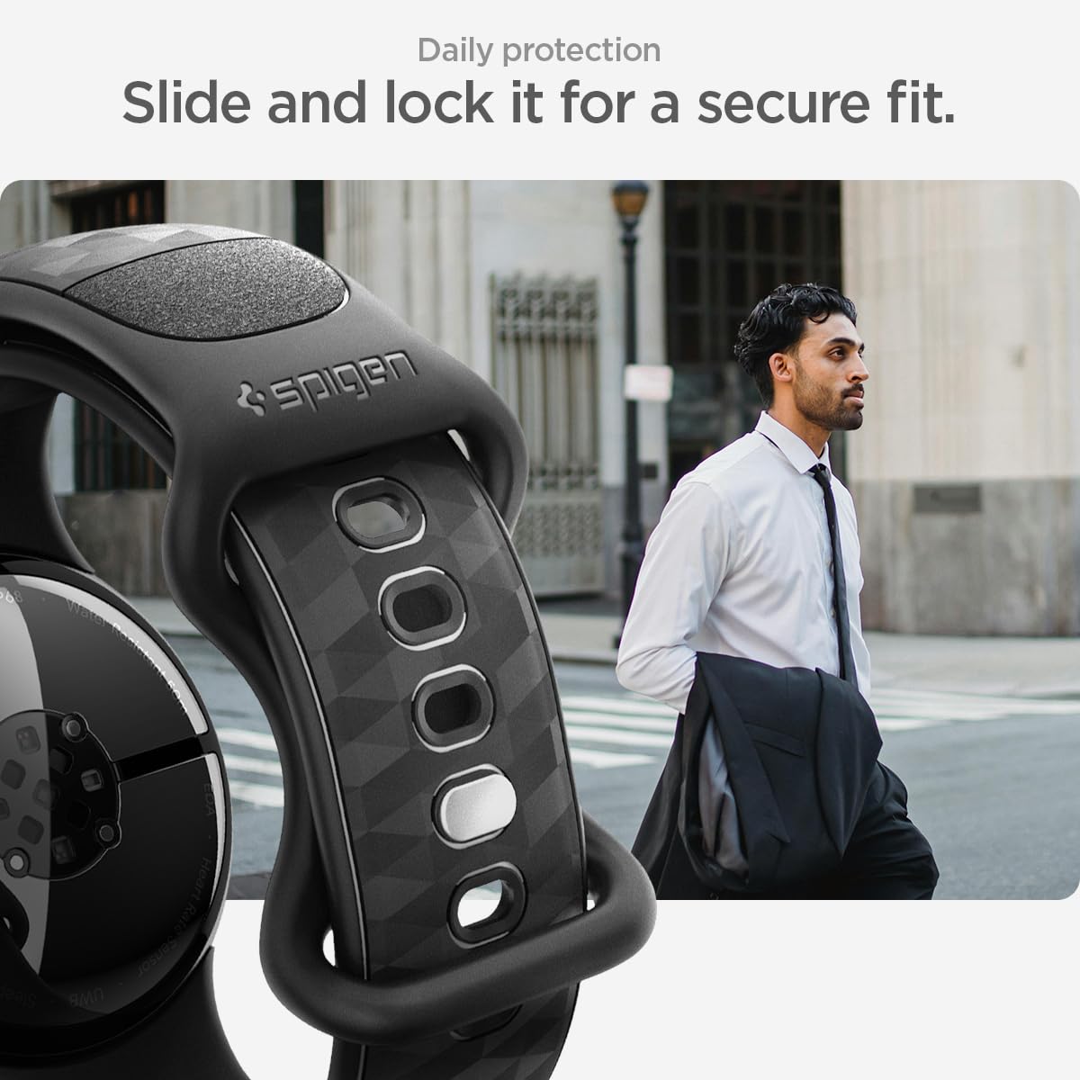 Spigen Parallax Designed For Google Pixel Watch 4/3 45Mm Band - Matte Black