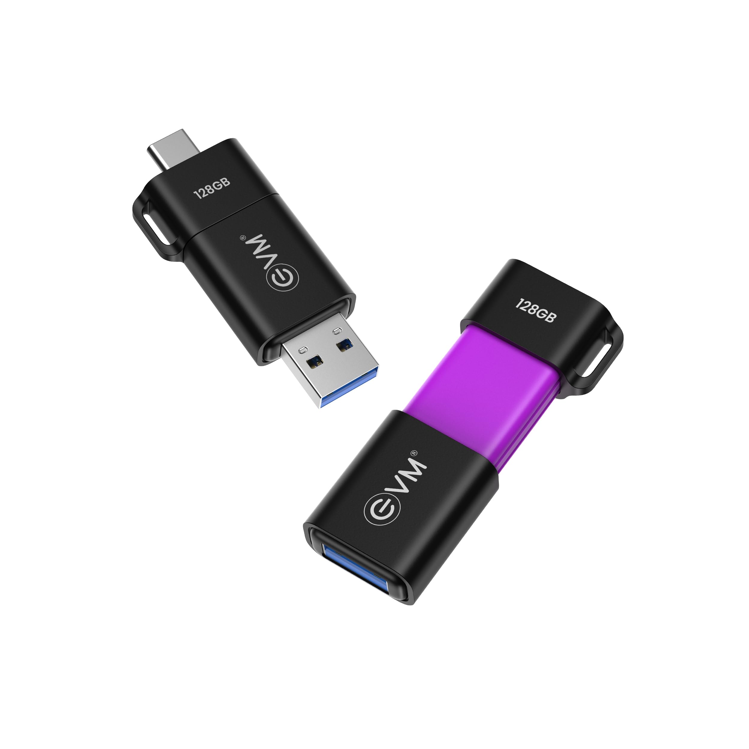 Evm Enxo 128Gb Otg Flash Drive Usb 3.2 Gen 1  HighSpeed Dual Usb TypeC & TypeA Pendrive, Upto 120Mb/S Read Speed, For Smartp