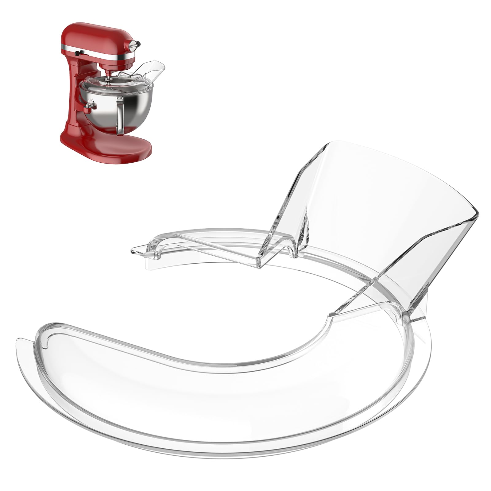Ksmblps Pouring Shield For Kitchenaid, Splash Guard For Kitchenaid 5.5 8 Quart Bowl Lift Stand Mixer And Stainless Steel Mixer B