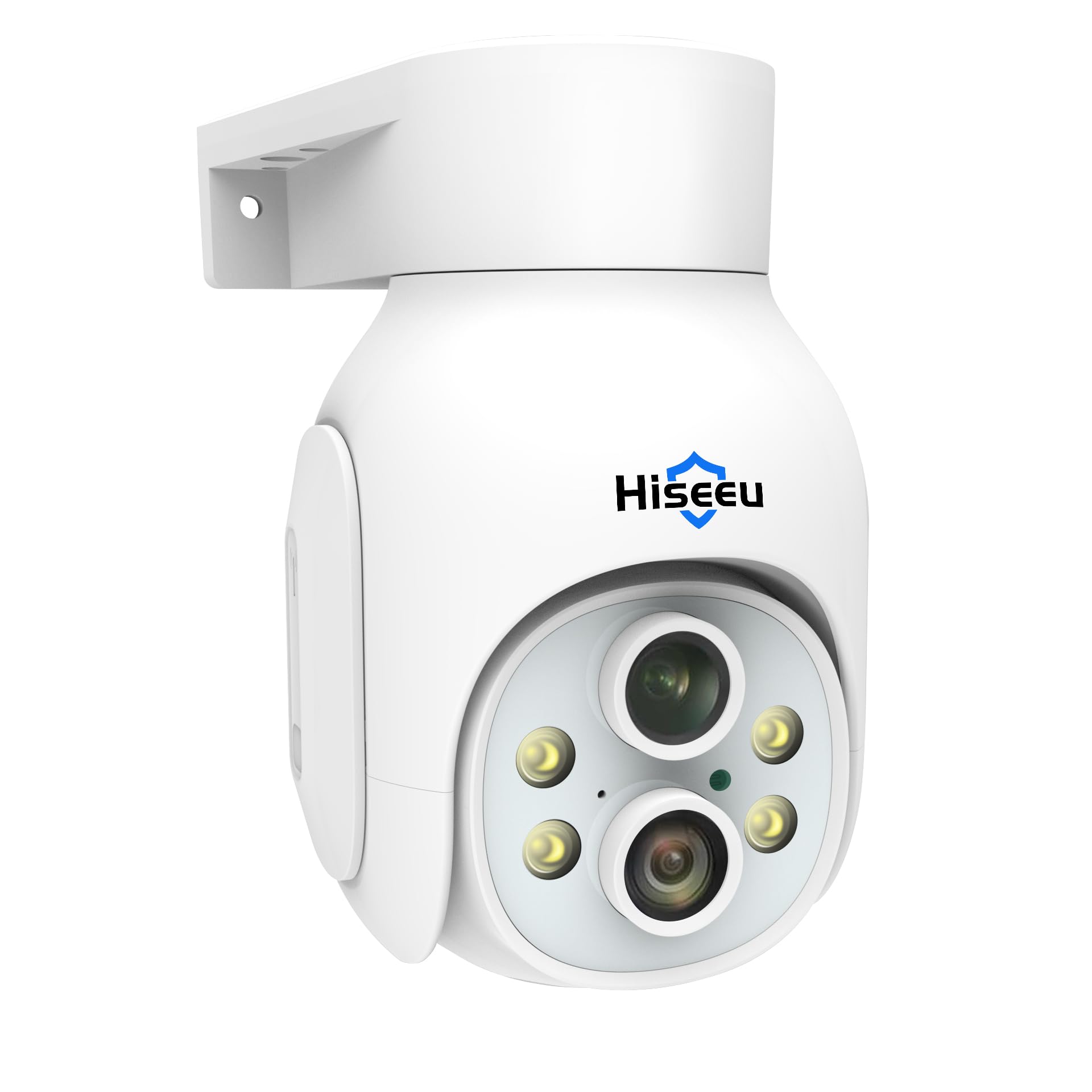 Hiseeu 3Mp Dual Lens Security Camera Wireless Wifi 2.4Ghz Outdoor, 10X Zoom Pan&Tilt 360, Full Color Night Vision, Motion Detect