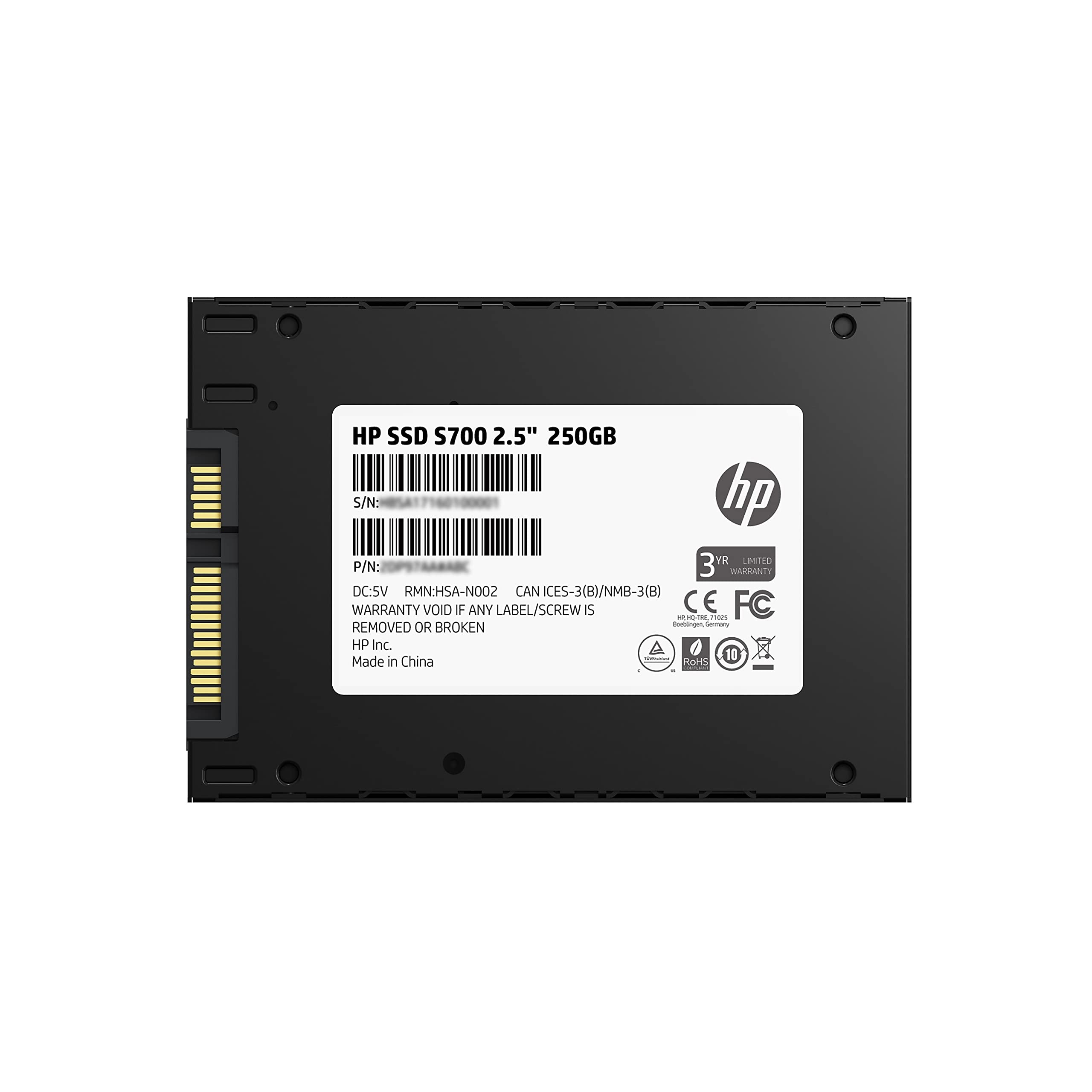 Hp 60000 055 Ssd S700 Series 250Gb 2.5 Inch Sata3 Solid State Drive, Bulk (3D Tlc)