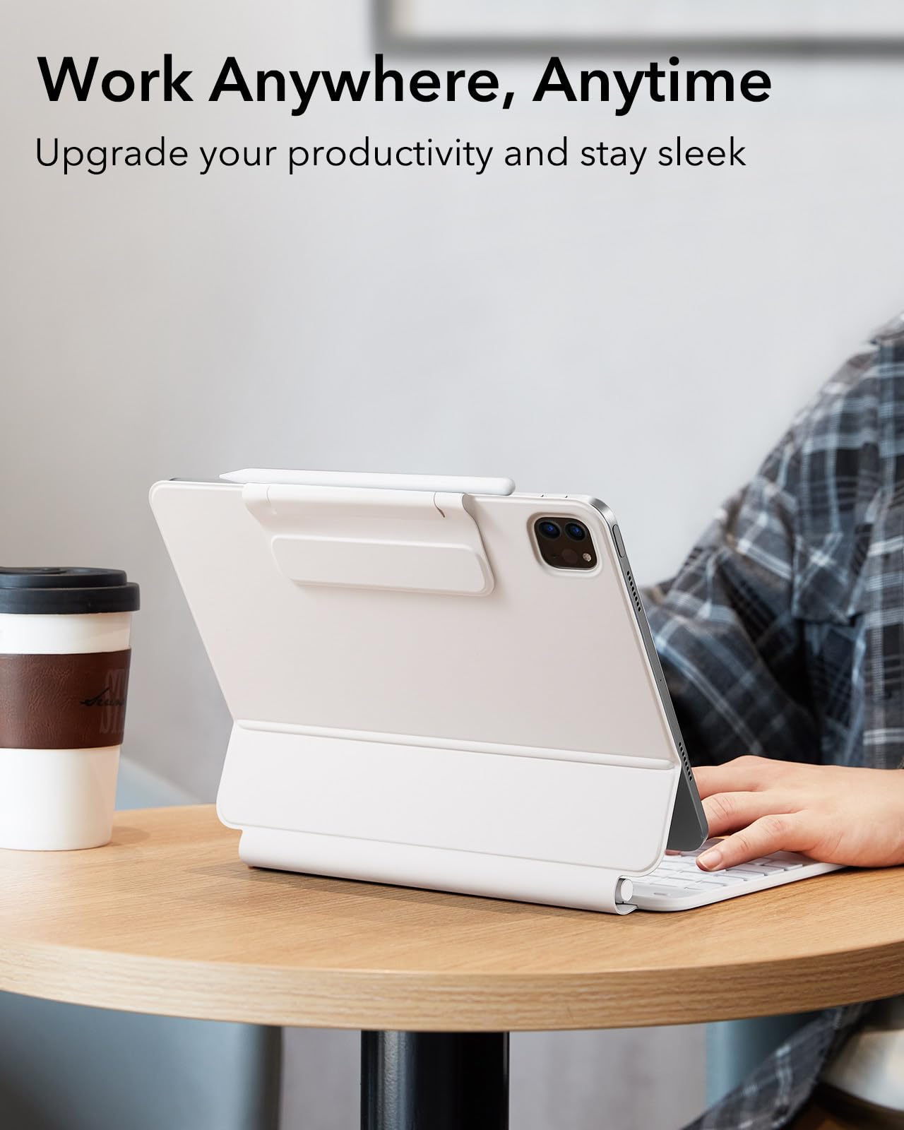 Esr Ipad Air 11 Inch Case With Keyboard(M2), Ipad Air 6Th Gen(2024) Rebound Case, Easy Set Floating Cantilever Stand For Ipad Pr