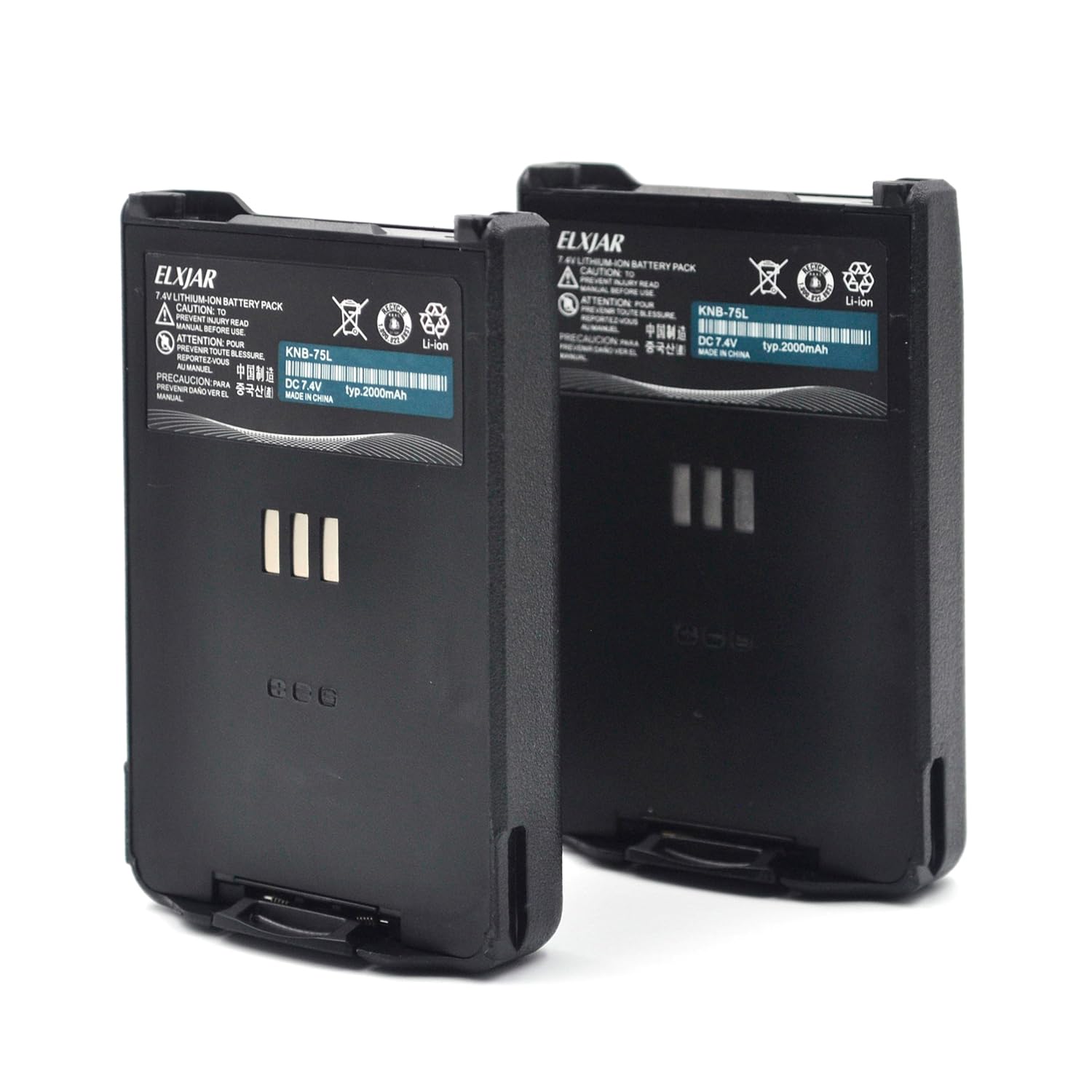 Rowshep (2 Pack) 7.4V 2000Mah Li Ion Rechargeble Battery Knb 74 Knb 75L Replacement For Kenwood Th D74A, Th D74, Th D74E Etc.