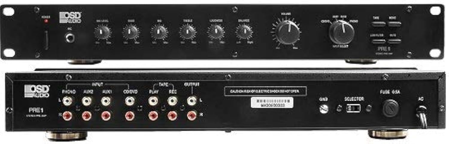OSD Audio Pre 1 High Definition Preamplifier � Multi Source Select Phono Ready