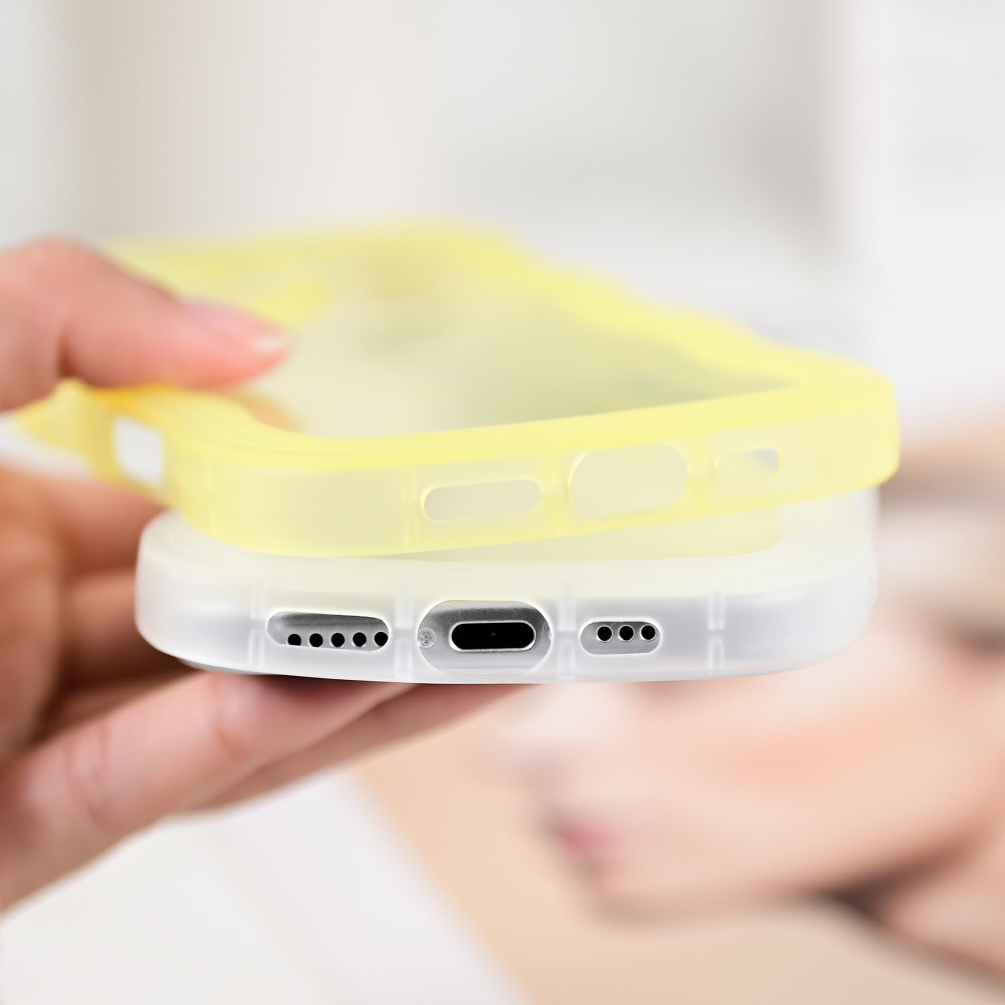 Skylmw Compatible With Iphone 16 Case 6.1'' 2024, Cute Kawaii Curly Wave Frame Shape Soft Silicone Shockproof Protective Phone C