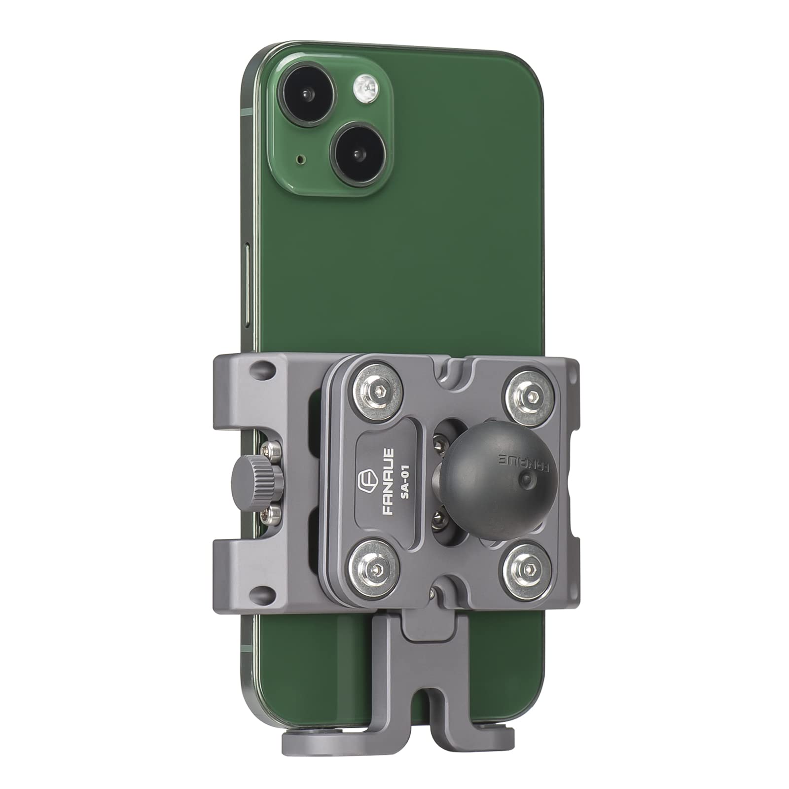 Fanaue Cpc 09Sa Anti Vibration Motorcycle Phone Mount With 1 Inch Ball Head For Ram Mounts B Size Double Socket Arm And Bike Pho