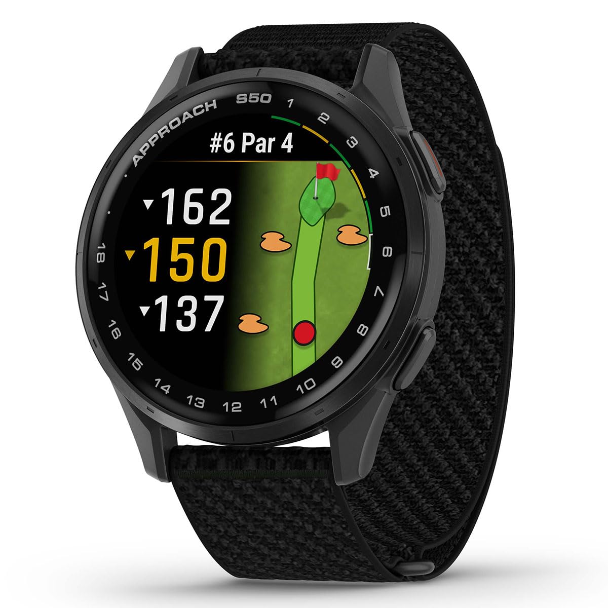 Garmin Approach S50 (Slate/Black) Golf Gps Smartwatch Bundle - 1.2 Amoled Display, On-Course Features, Wrist Heart Rate With Pla