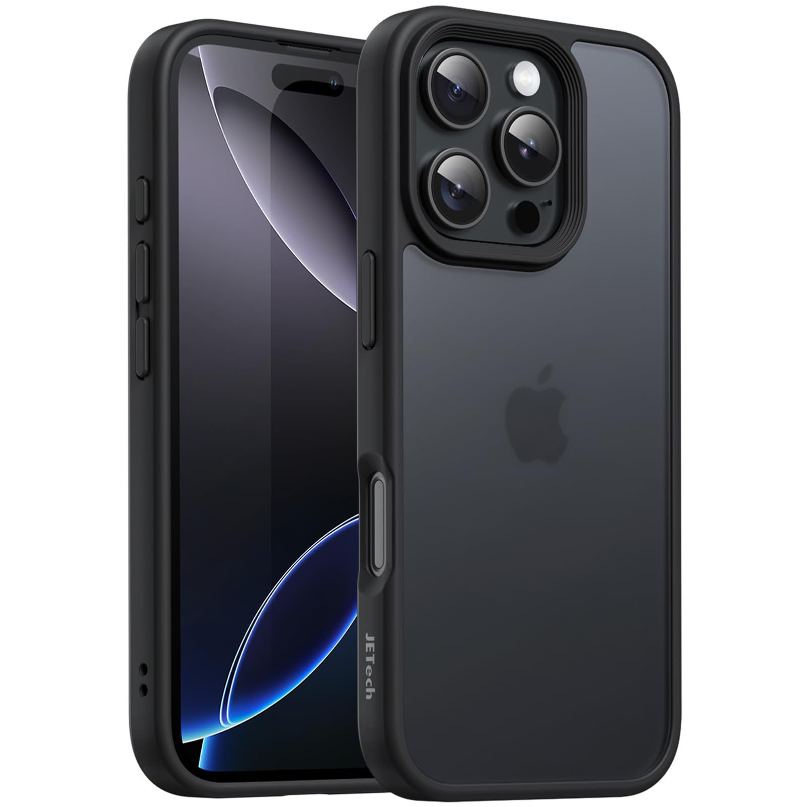 JETech Matte Case for iPhone 16 Pro 6.3-Inch, Shockproof Military Grade Drop Protection, Frosted Translucent Back Phone Cover, A