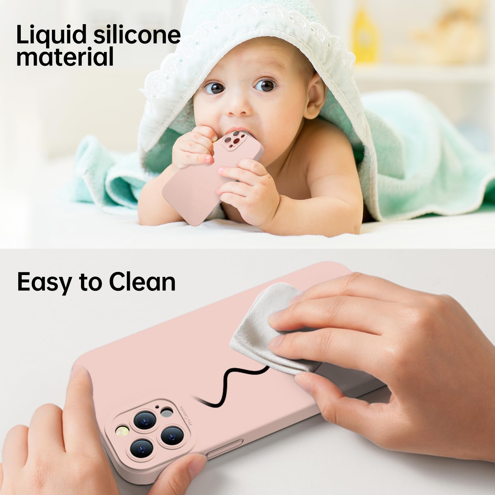 Kiresen Magnetic For Iphone 14 Pro Case With Screen Protector   Wireless Charging Compatible   Upgraded Camera Protection   Sili