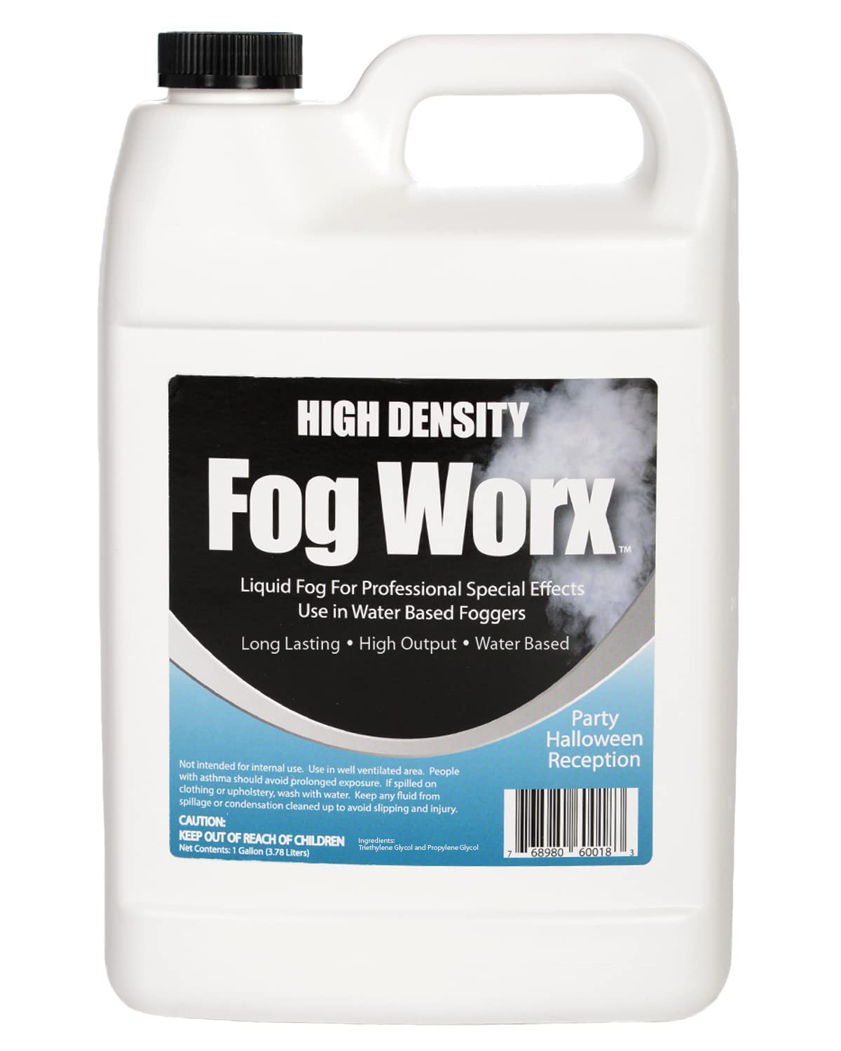 Sanco Industries Fogworx Extreme High Density Fog Juice Gallon   Long Lasting, High Output, Odorless Water Based Fog Machine Flu