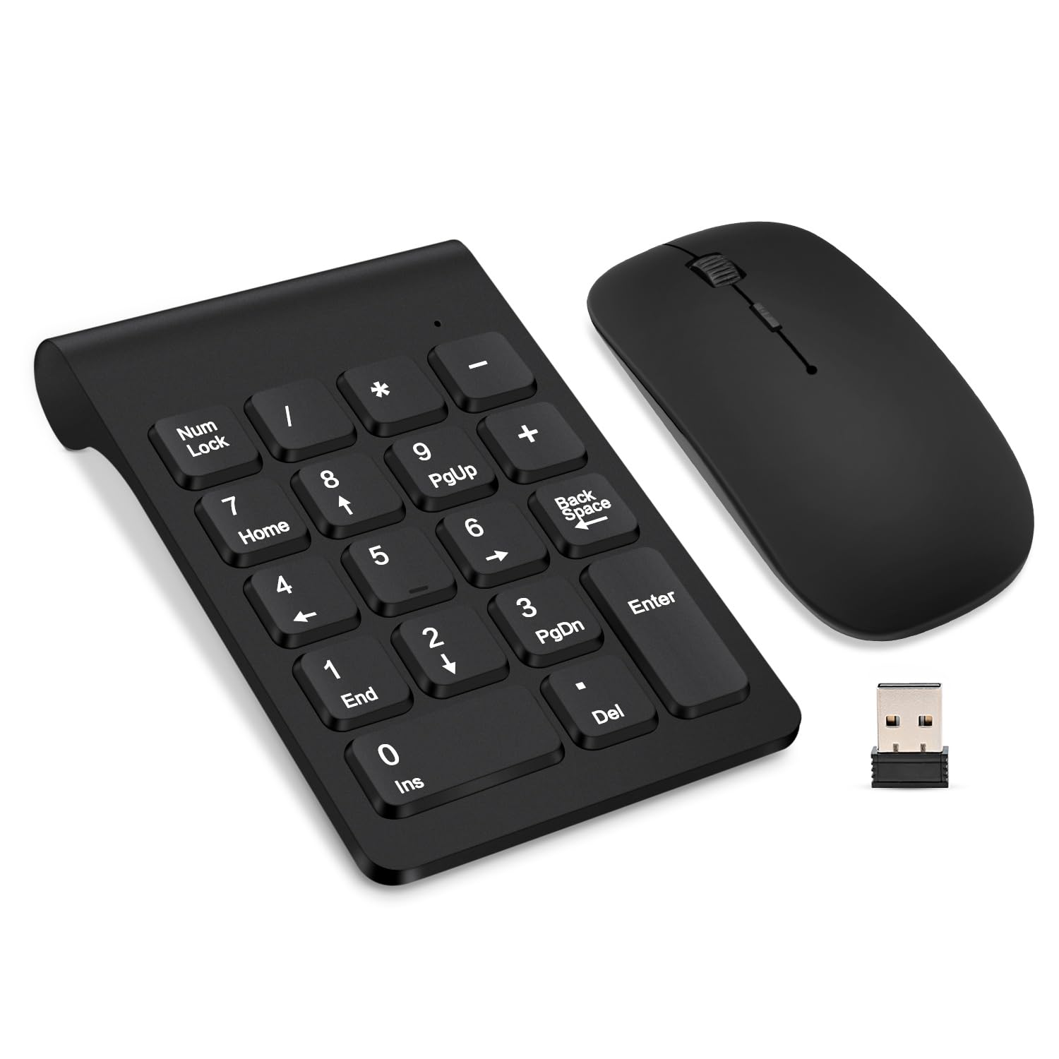 Wireless Numeric Keypad, TRELC Mini 2.4G 18 Keys Number Pad, Portable Silent Financial Accounting Numeric Keypad Keyboard Extens