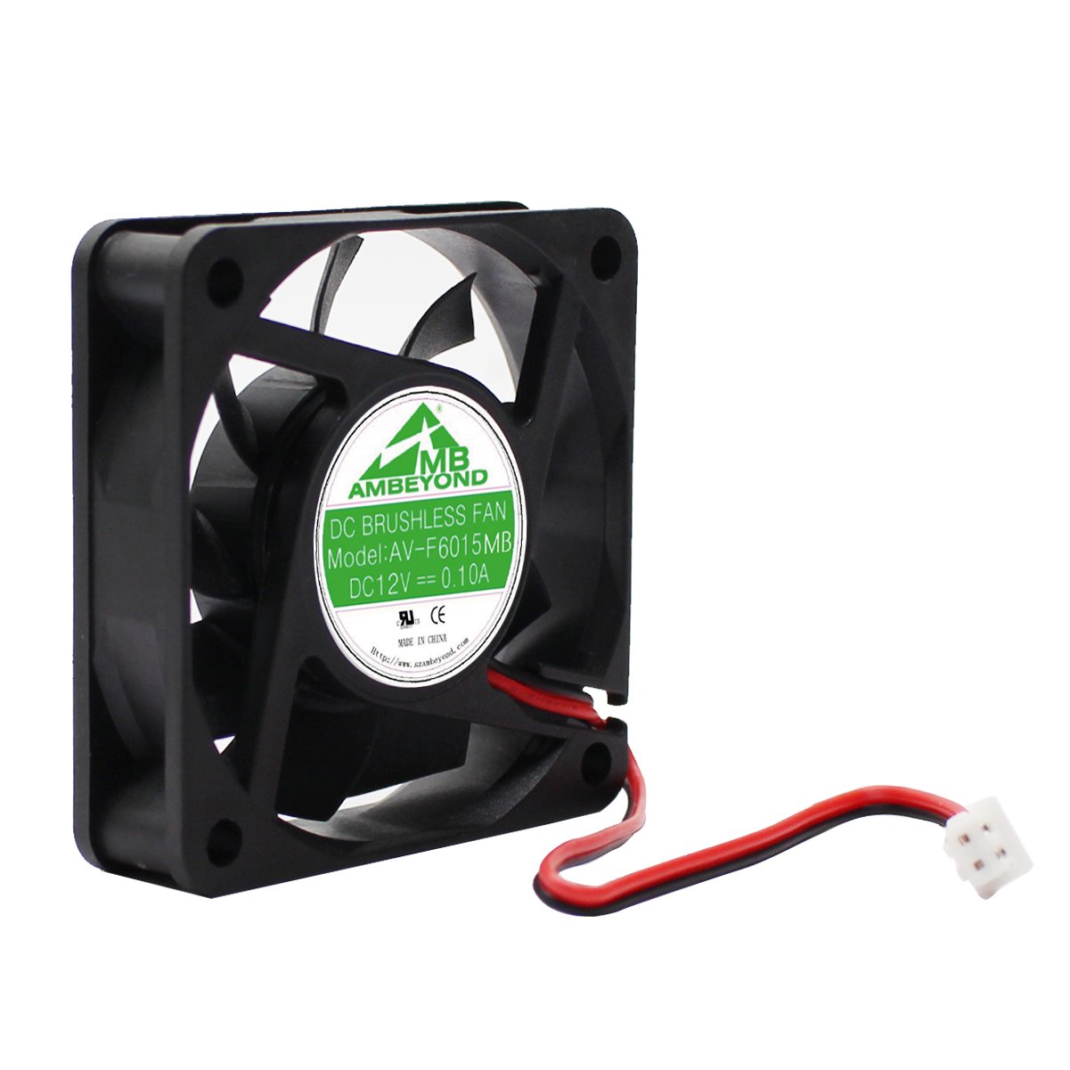 60Mm By 60Mm By 15Mm 6015 12V Dc 0.10A Ball Bearing Brushless Cooling Fan 2Pin Av F6015Mb Ul Tuv