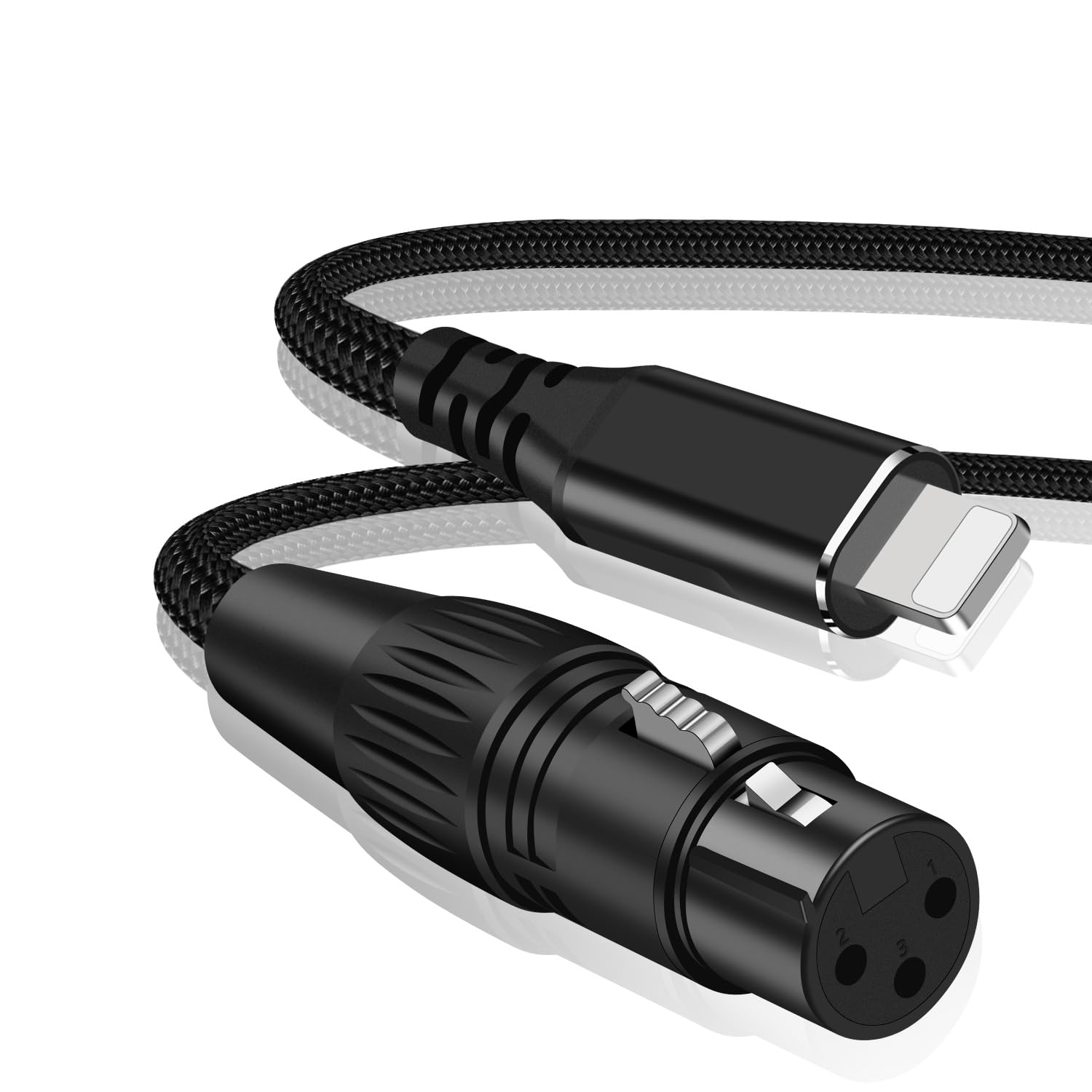 Wltasuy Xlr To I-Phone Microphone Cable 6.6Ft,Xlr Female To Lighting Mic Link Converter,For Microphones Or Recording Karaoke Sin