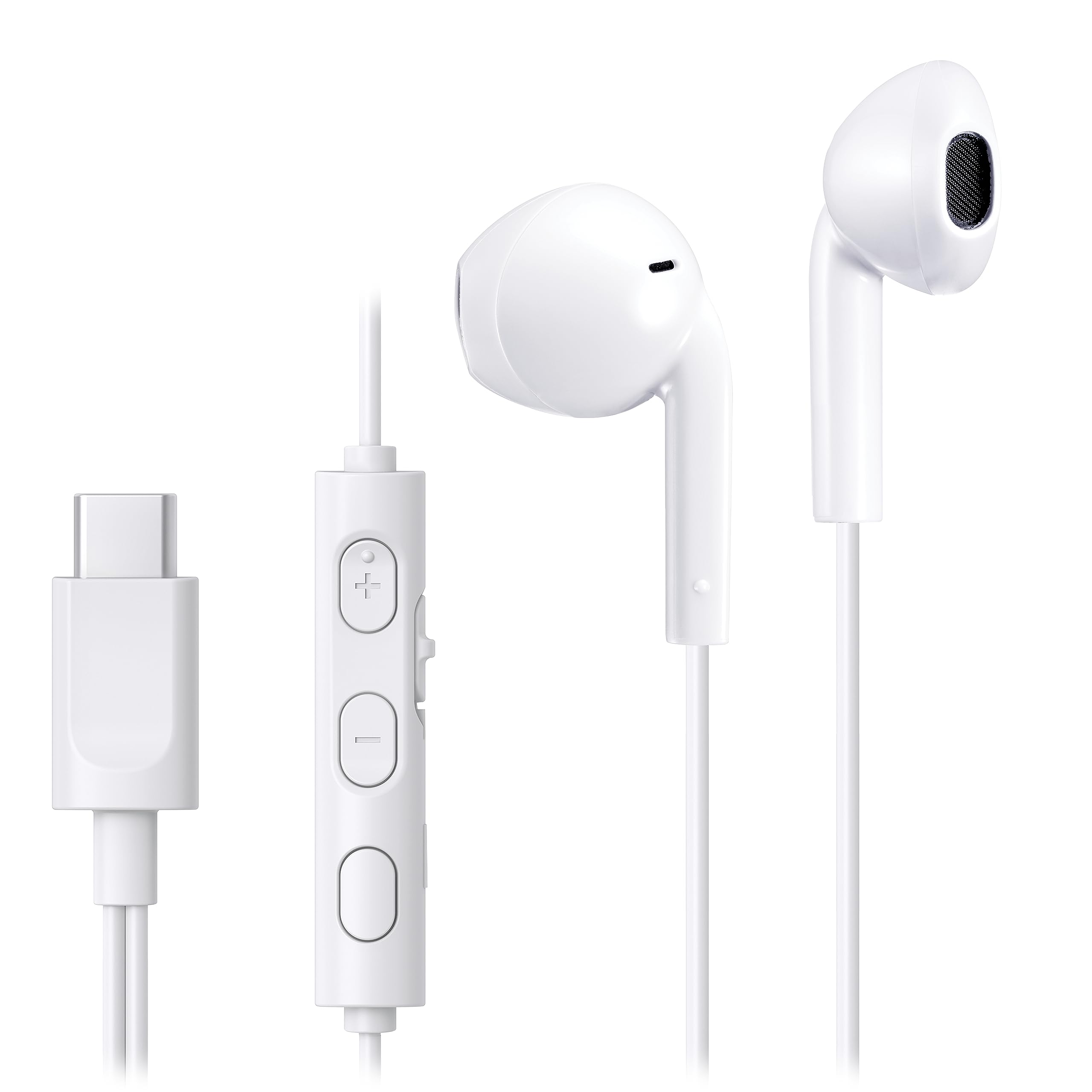 JVC USBC Wired Earbuds Headphones, DelayFree for Videos and Gaming, Builtin DAC Reduces Noise and Improves Sound Quality, 10.