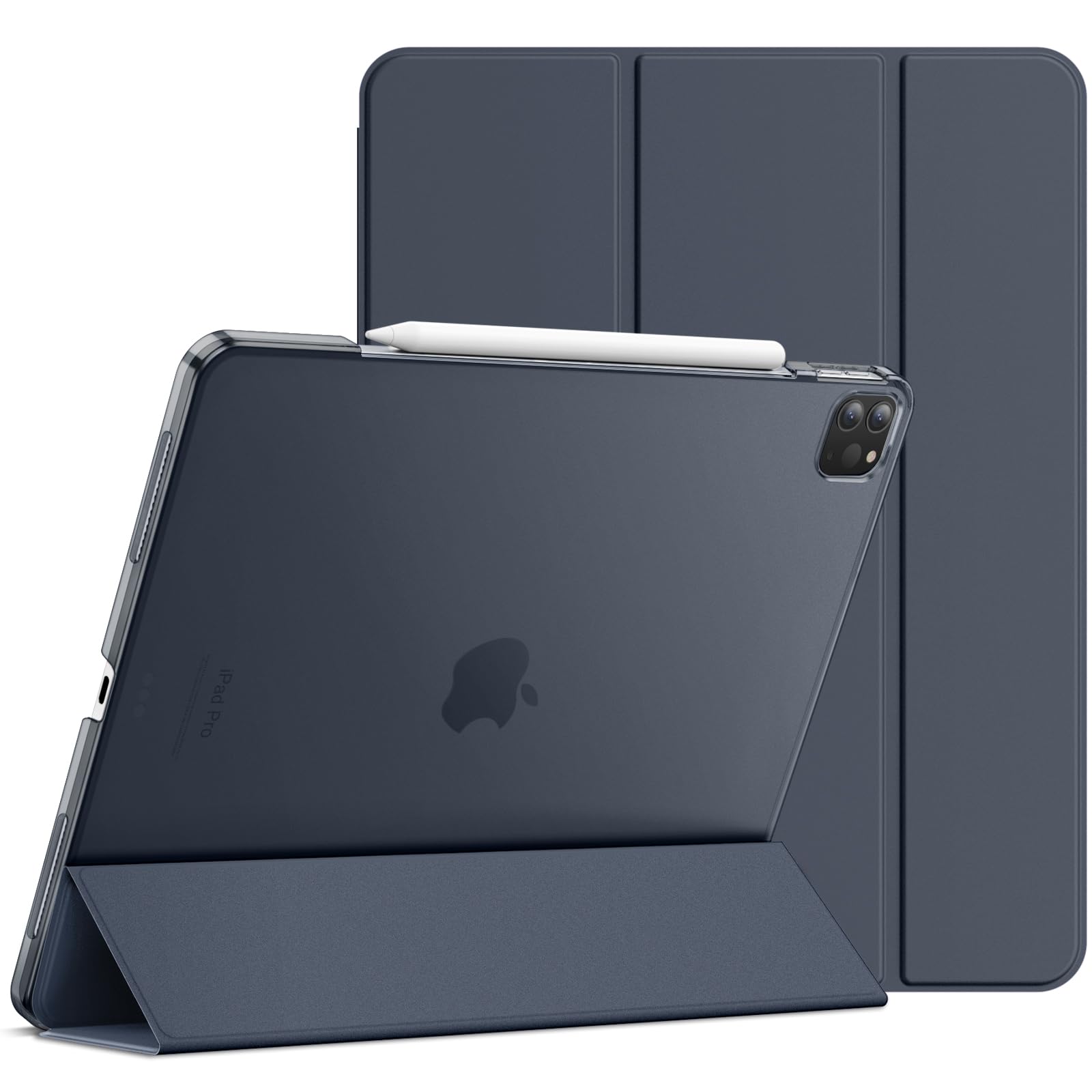 JETech Case for iPad Pro 12.9-Inch (2020/2018 Model, 4th/3rd Generation), Compatible with Pencil, Cover Auto Wake/Sleep (Navy)