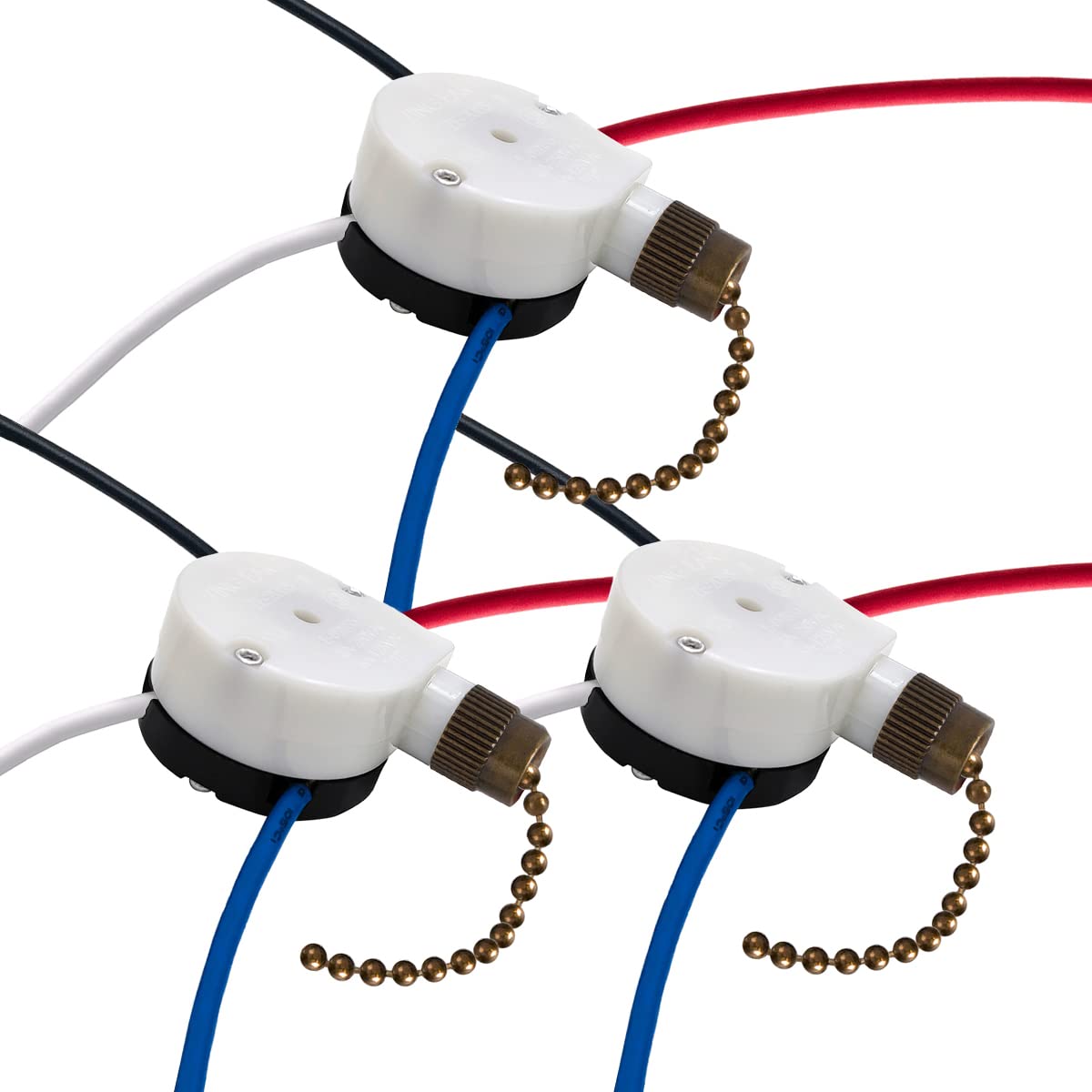 Ceiling Fan Switch Zing Ear Ze 208S E89885 3 Speed 4 Wire Fan Switch Pull Chain Ceiling Fan Switch Speed Control Switch For Ceil