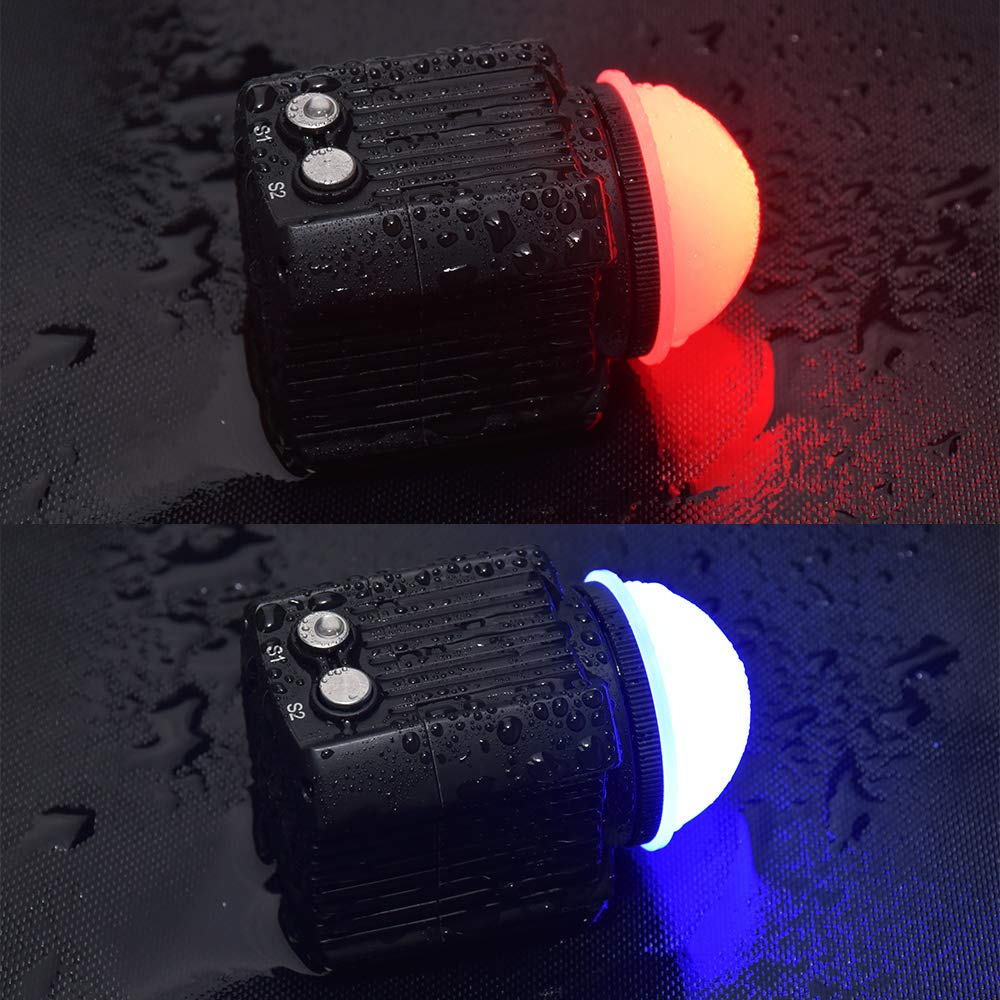 Meikon Diving Video Light Waterproof 195Ft/60M White Red Blue Mini Cube Led Camera Lights With Ball Head Cold Shoe Adapter Under