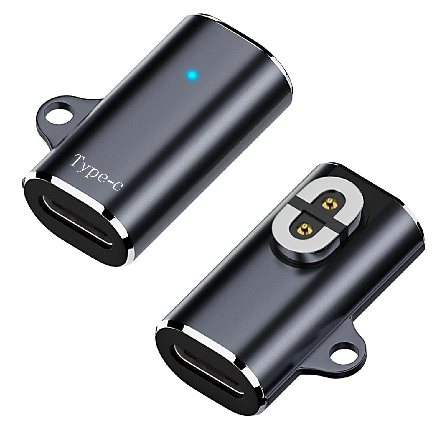 Areme 2 Pack Type C Magnetic Charger Adapter, Usb C Charging Converter For Aftershokz Aeropex, Shokz Openrun, Openrun Pro, Openrun Mini, Opencomm Without Charger Cable, Grey