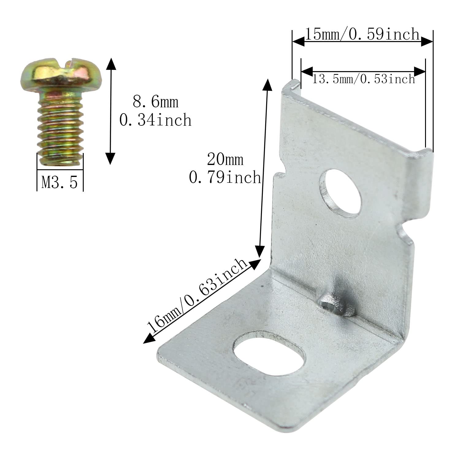 Meetoot 8Pcs Mhs012 Power Supply Fixing Bracket Power Installation Accessories Switching Power Supply Mounting Brackets