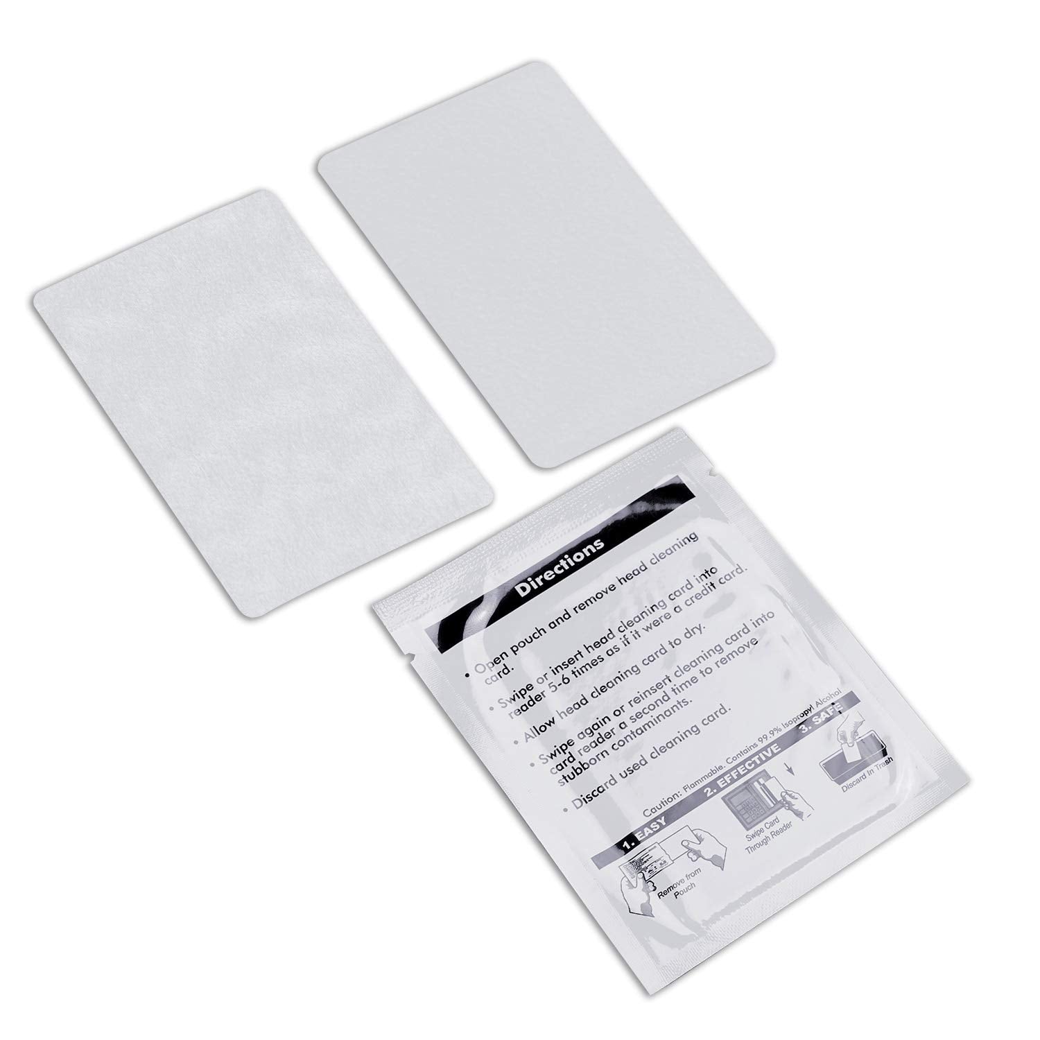 Cr80 Cleaning Cards, Dual Side Card Reader Cleaner, Pos Swipe Terminal Cleaning Cards Ck Cr80 (25Pcs)