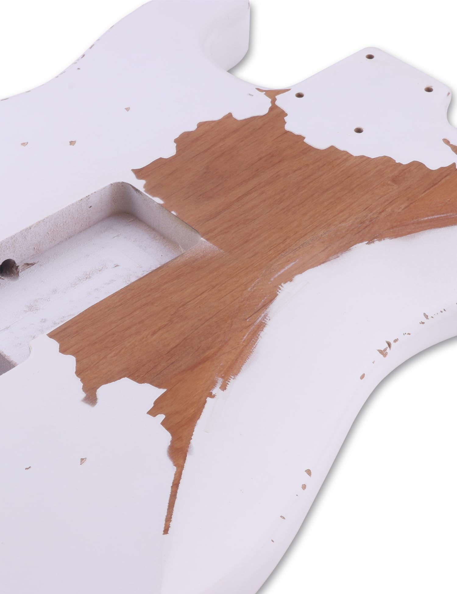 Sunsmile ST Style Electric Guitar Body, Nitro Top, Alder Wood, Antique White, Model SVTG STBO
