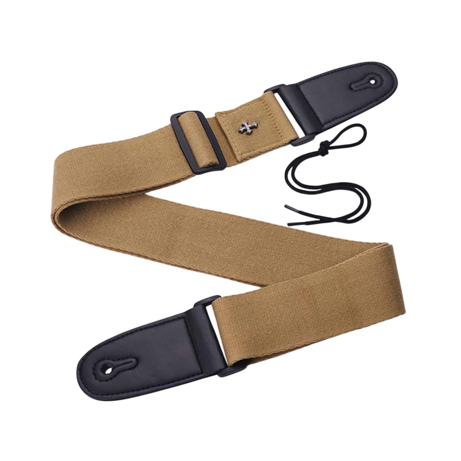 ECOMISTIQ Guitar Strap with Acoustic Folk Belt for Ukulele Beginner Gifts Khaki | Straps Parts & Accessories Guitars Basses