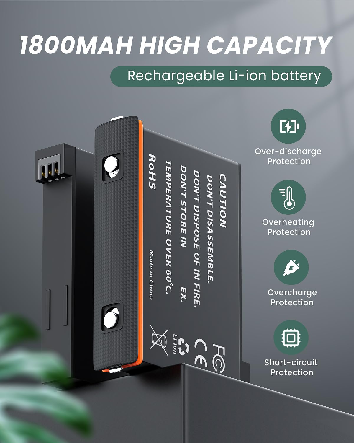 Fast Battery Charger For Insta360 X3, Quick Portable 2 Channel Battery Charging Station With One Insta360 X3 Battery 1800Mah Hig