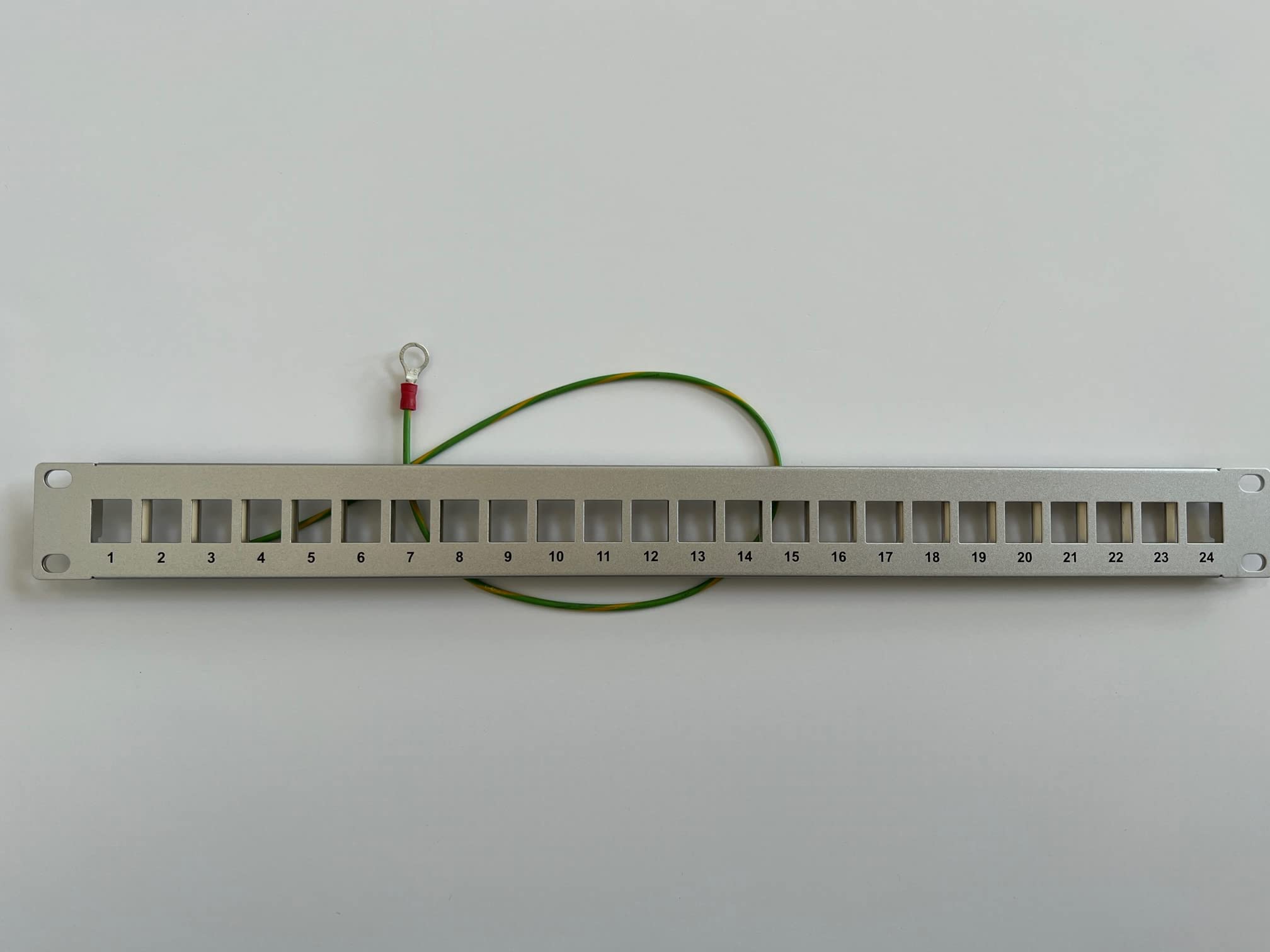 Rackidea 24 Port Keystone Patch Panel (Blank Patch Panel For Keystone Jacks/Keystone Panel) Unifi Silver Color Silver