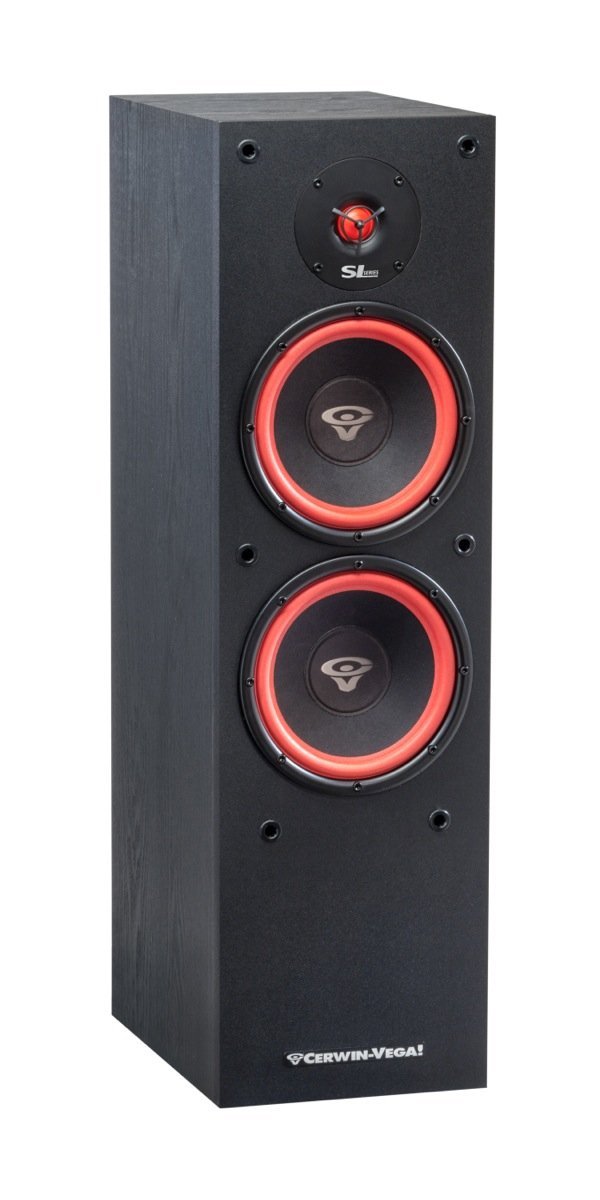 Cerwin Vega Home Audio Sl 28 8'' 2 Way Dual Floor Speaker With 1'' Soft Dome Tweeter