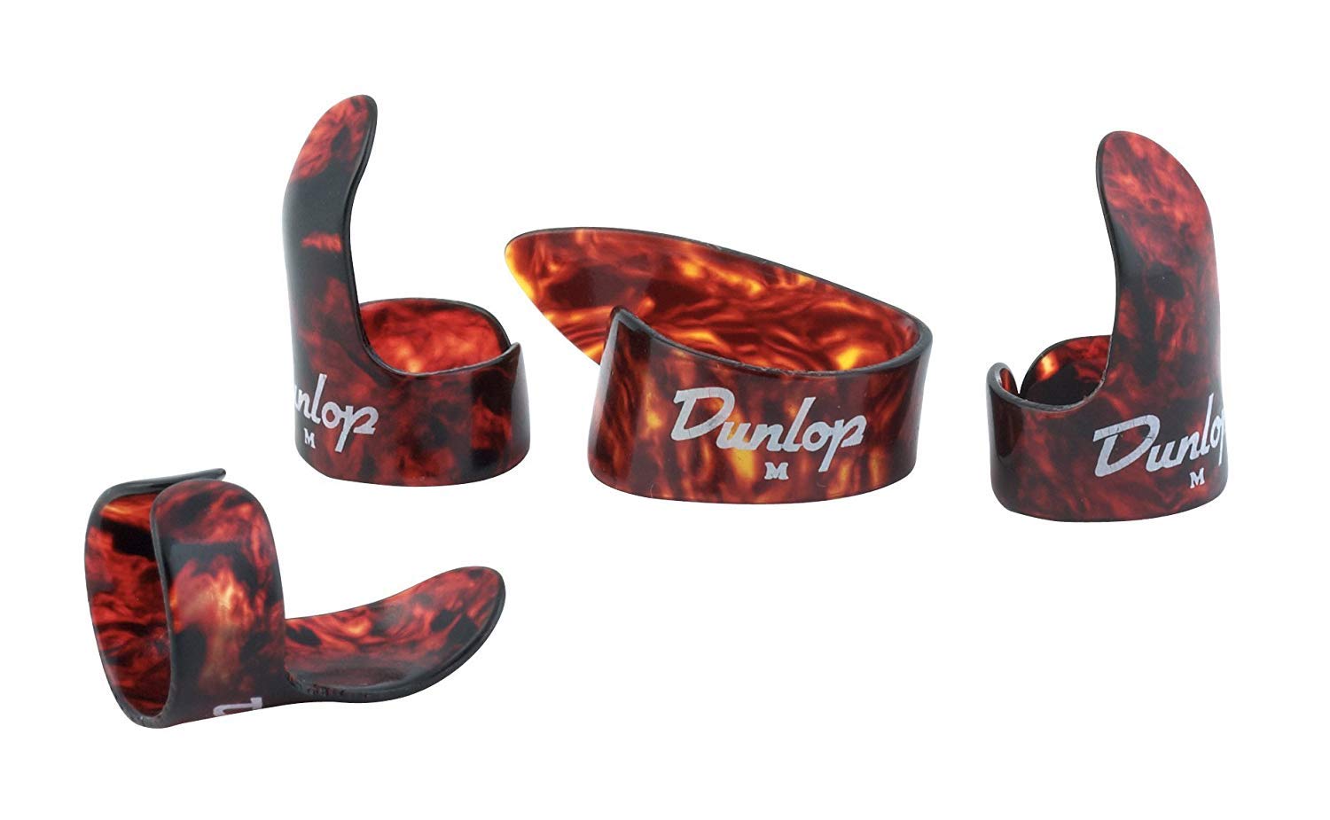 Jim Dunlop 9010Tp Shell Plastic Fingerpicks, Medium, 4/Player'S Pack