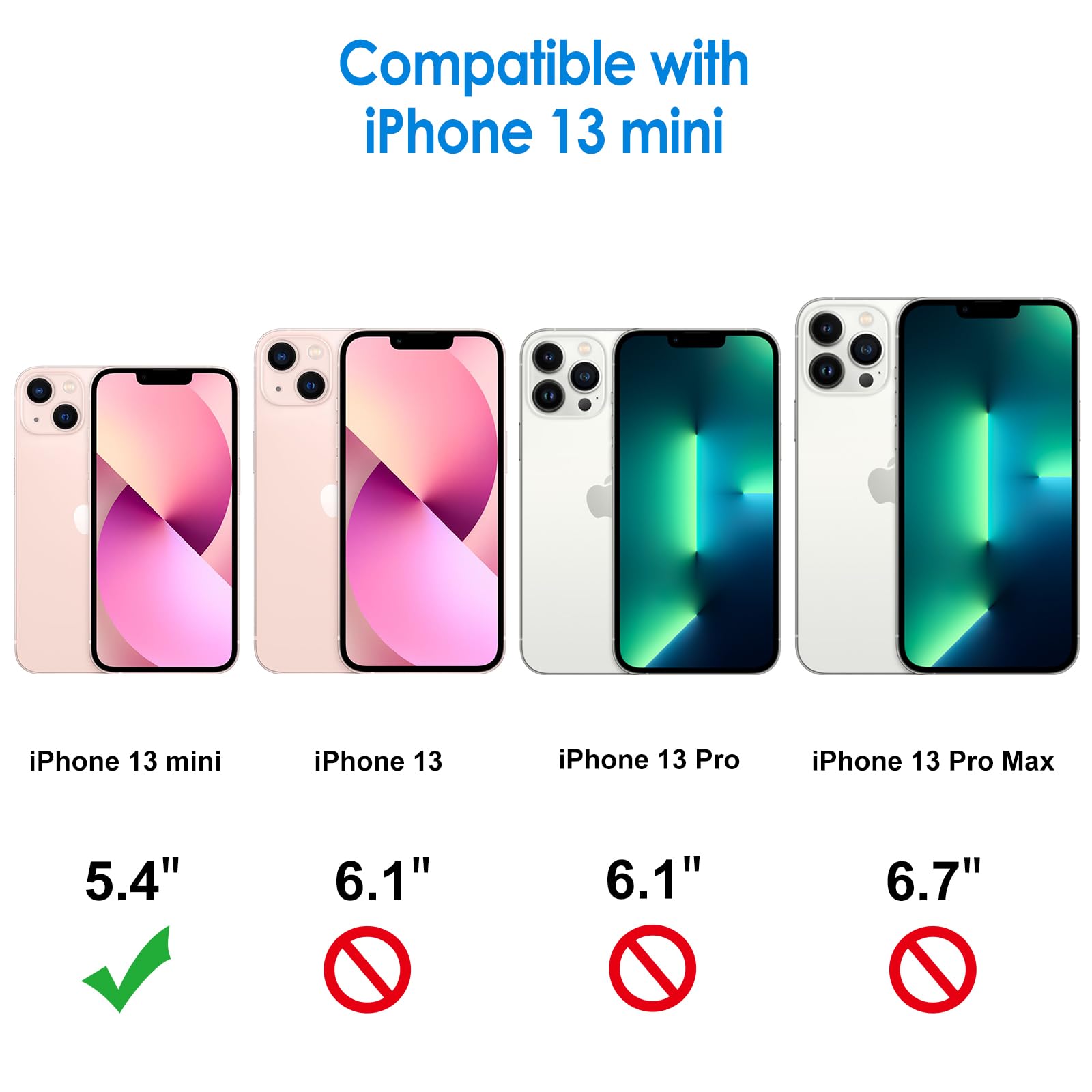 Jetech Case For Iphone 13 Mini 5.4 Inch, Non Yellowing Shockproof Phone Bumper Cover, Anti Scratch Clear Back (Rose Gold)