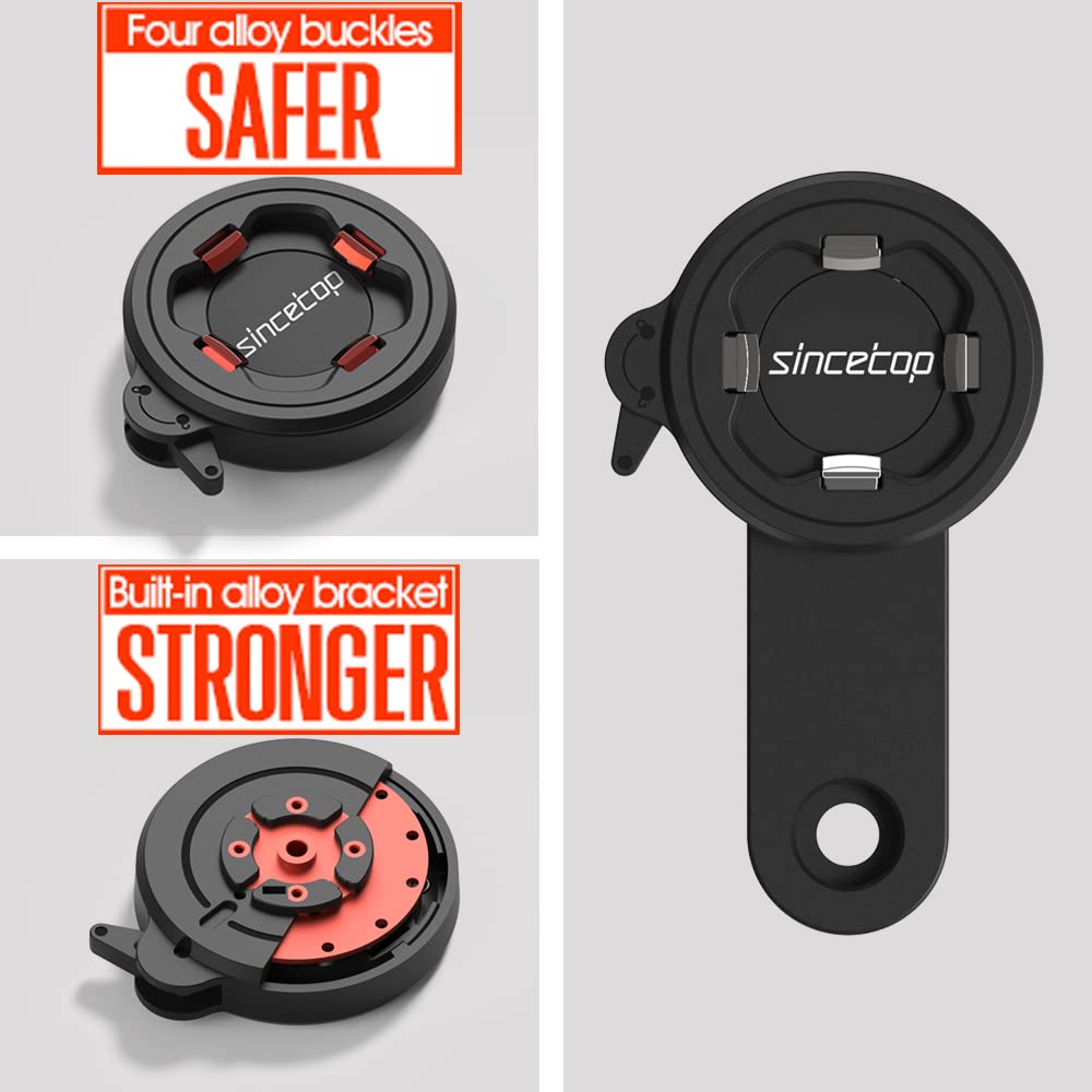 Sincetop Bike Phone Mount, Mountain Bicycle Stem Phone Holder - Secure Lock & Quick Release, Robust Aluminum Handlebar Phone Mou