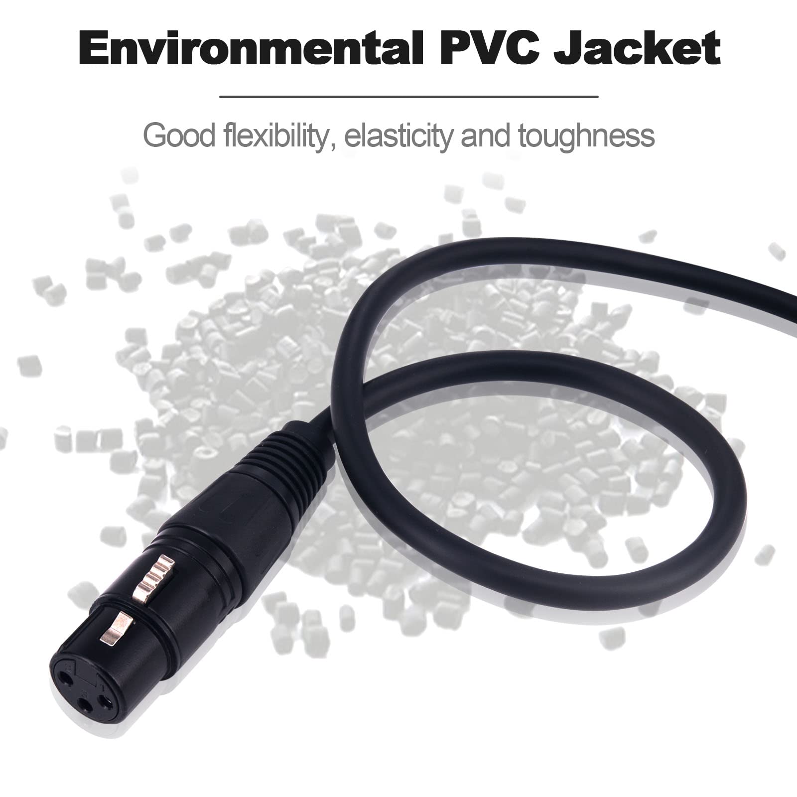 Kaunosta Xlr Audio Cable Microphone Cable 3 Pin Male To Female Balance Audio Xlr Microphone Extension Cable 1M 3Ft For Microphon