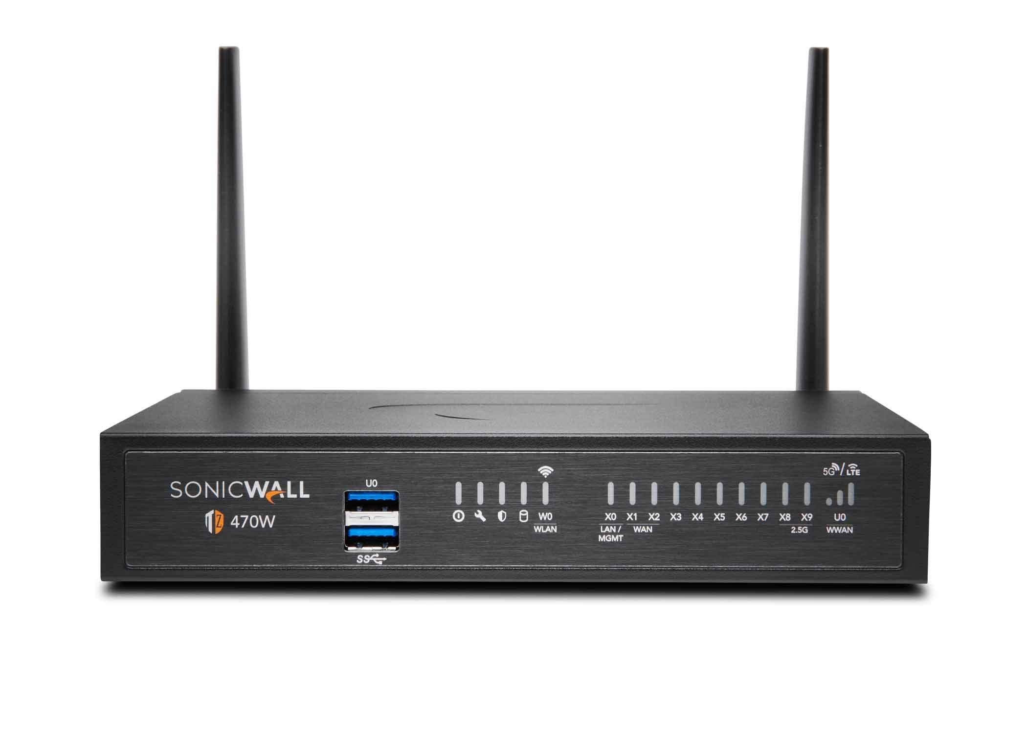 Sonicwall TZ470W Secure Upgrade Plus - 2YR Advanced Edition (02-SSC-6809) | TZ470W Wireless Network Security Appliance with 2 Ye