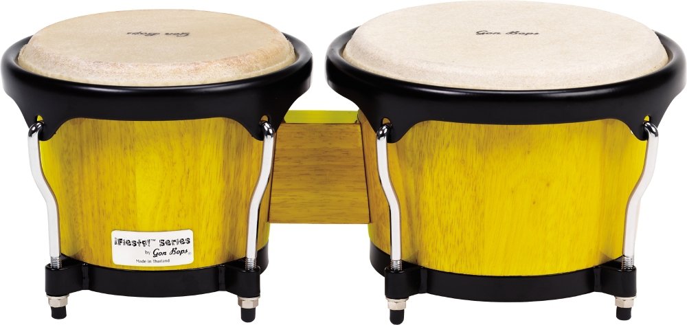 Gon Bops Fiesta Series Bongo, Yellow With Black Hardware
