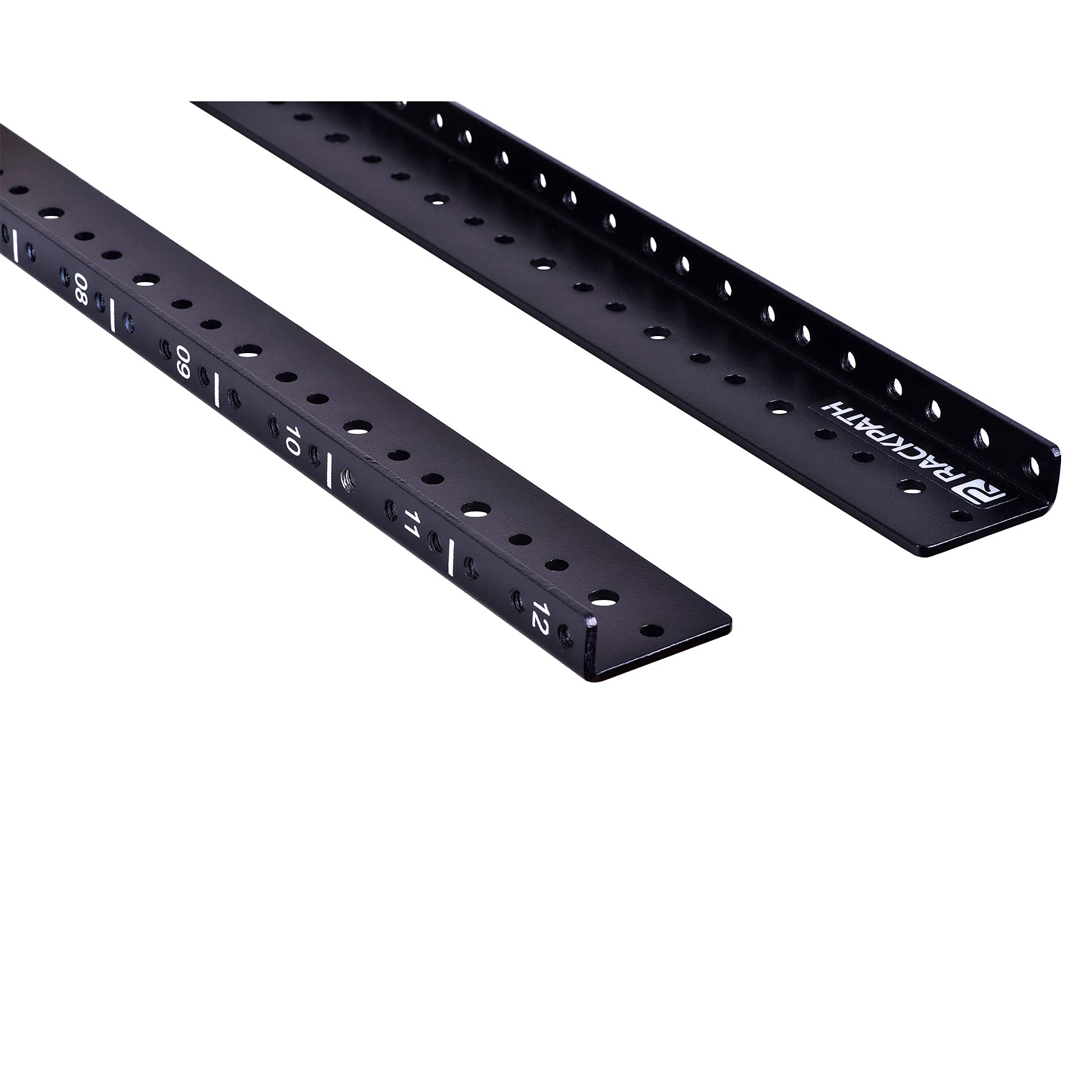 Rackpath 12U Vertical Server Rack Rail Pair Kit, Diy Rack Build, 12 24 Screws X48