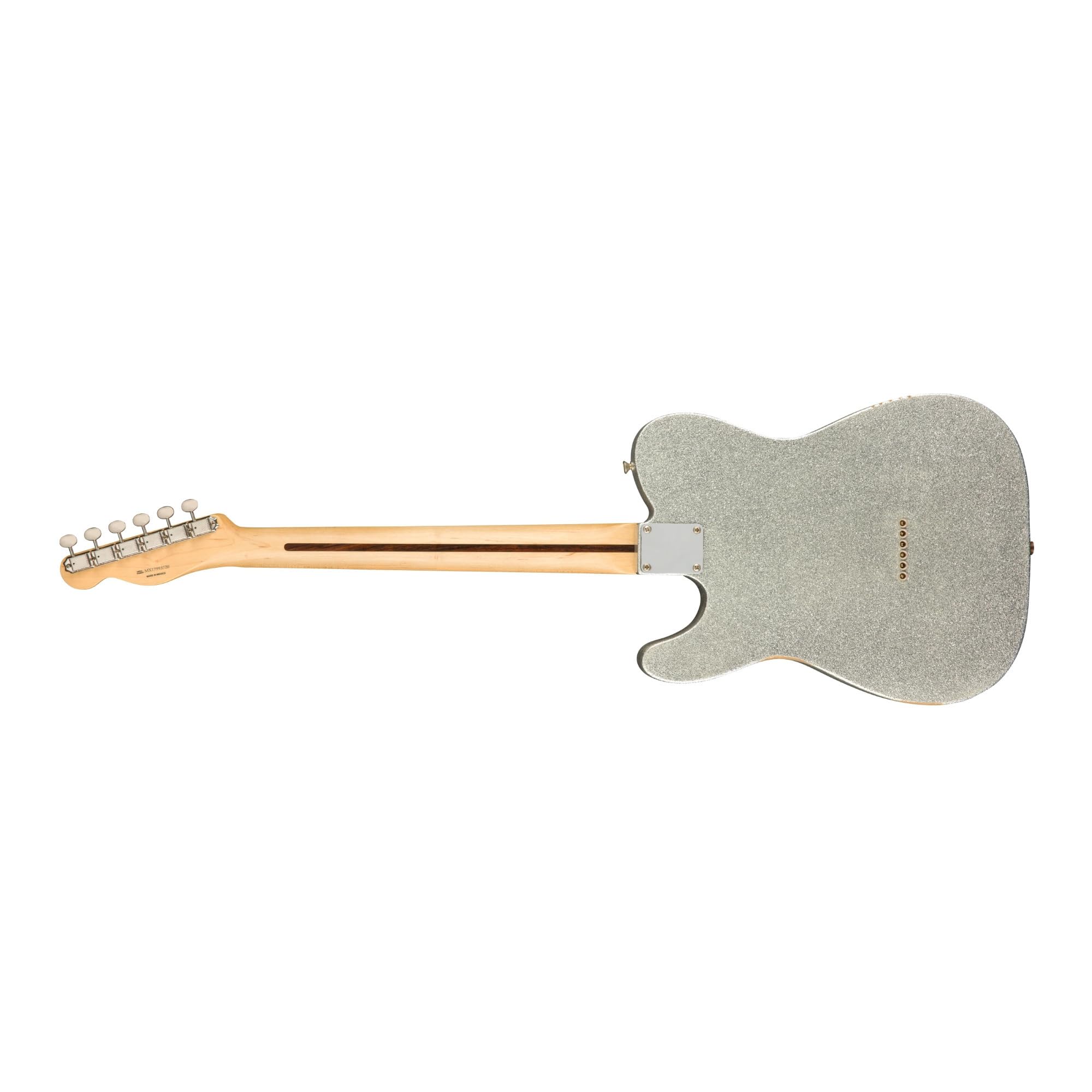 Fender Brad Paisley Road Worn Telecaster Electric Guitar, Silver Sparkle, Maple Fingerboard