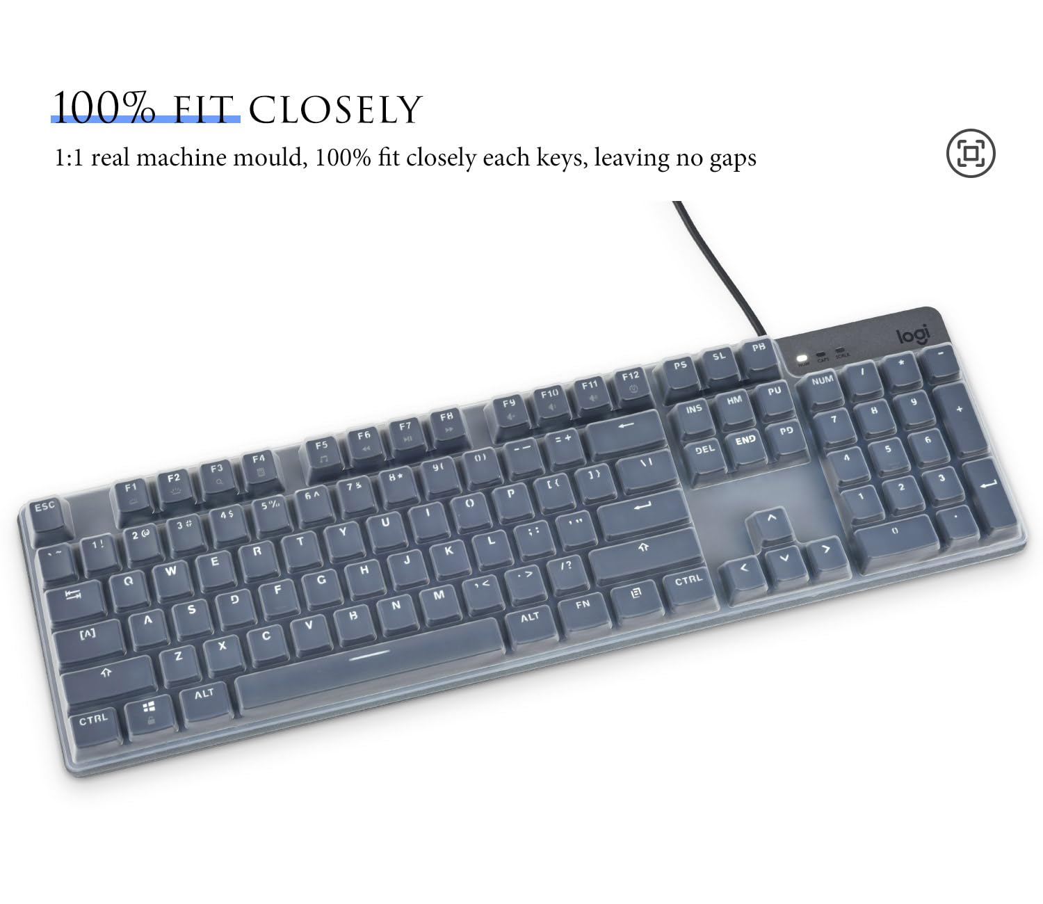 Keyboard Cover Skin For Logitech K845 Mechanical Illuminated Keyboard, Logitech K845 Keyboard Protector Accessories,Ultra Thin D