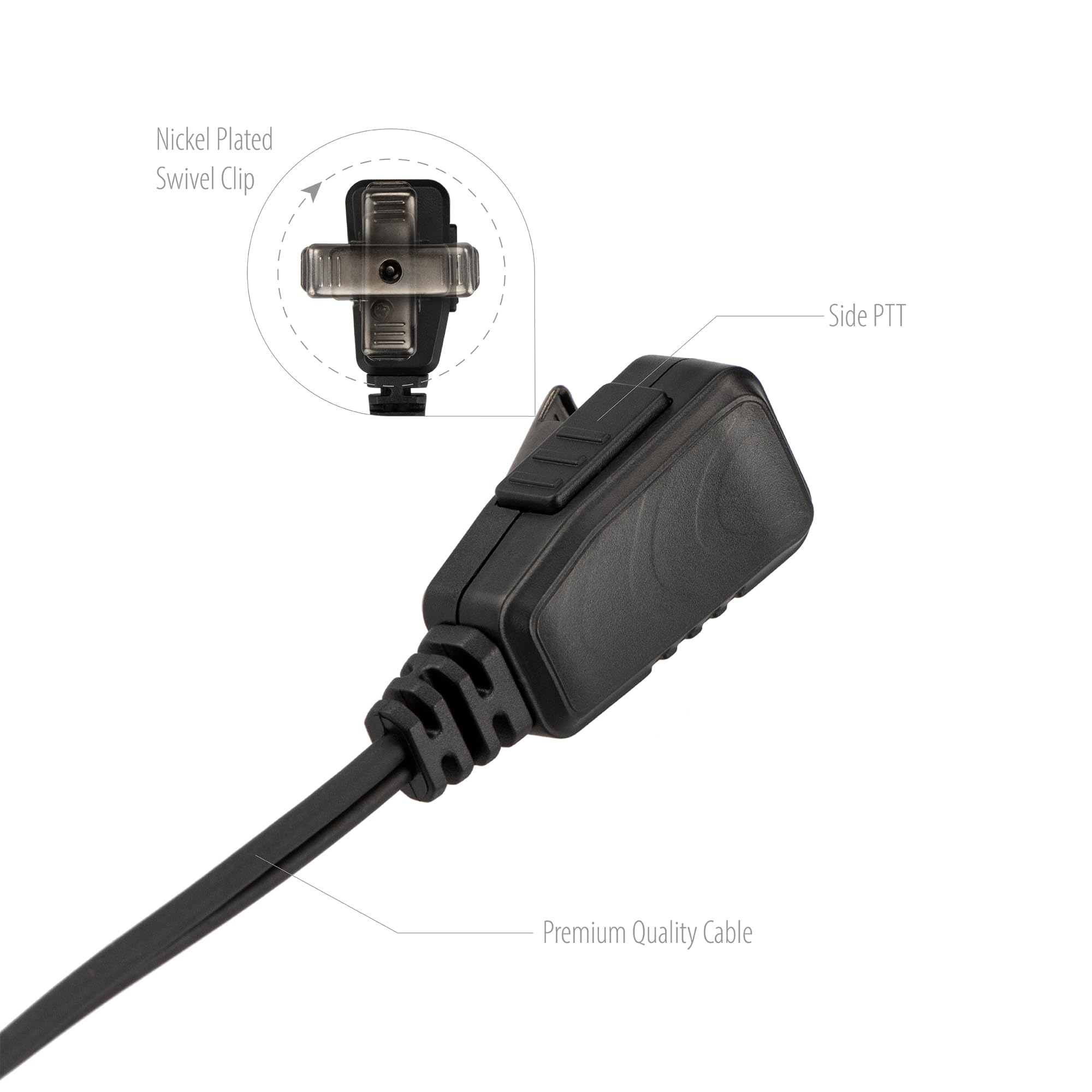 Bommeow 2 Pack Bds15 K2 D Shape Style Earphone With Ptt Mic Compatible With Kenwood 2 Pin Nexedge Nx 220 Nx 420 Tk 3230Dx