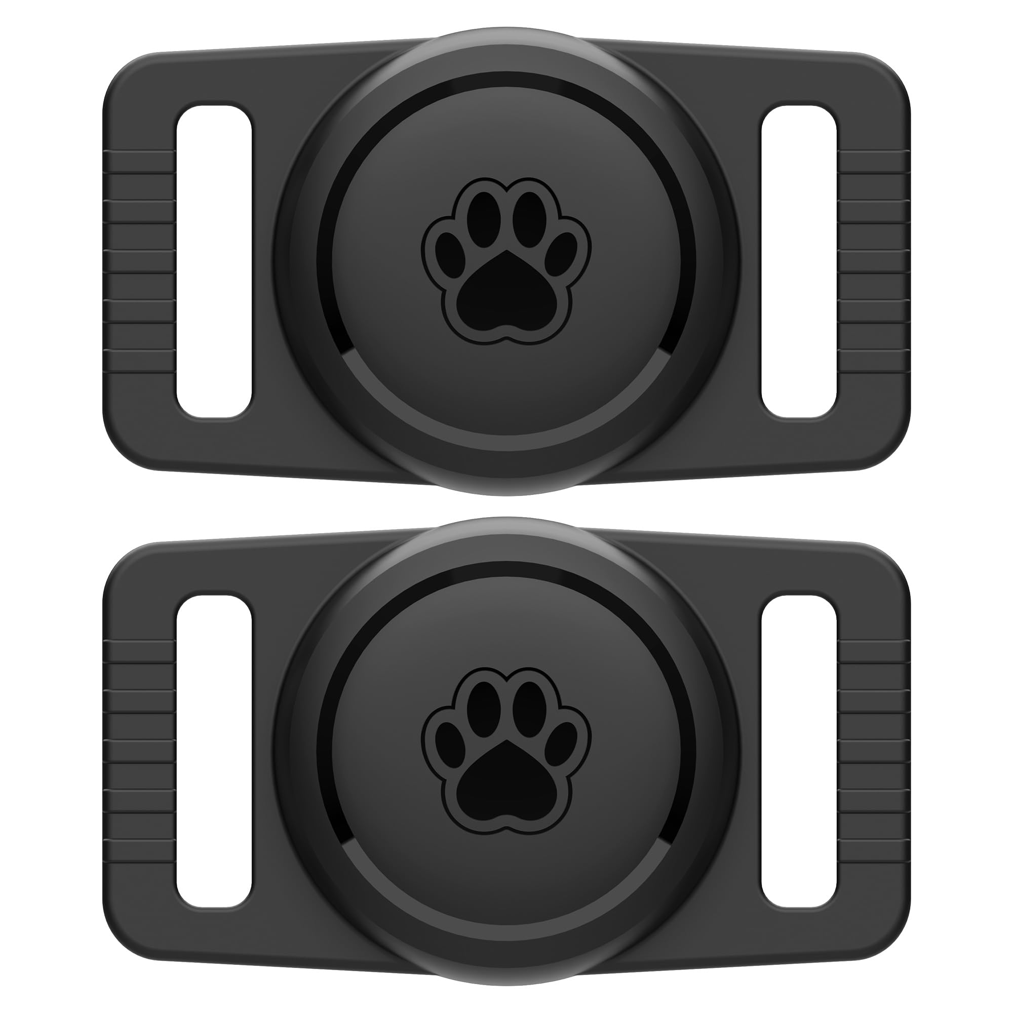 GOCII for Airtag Dog Collar Holder 2 Pack,Waterproof Dog Collar Holder for Apple AirTag(Gen 1 & 2),Silicone Air Tags Case for Do