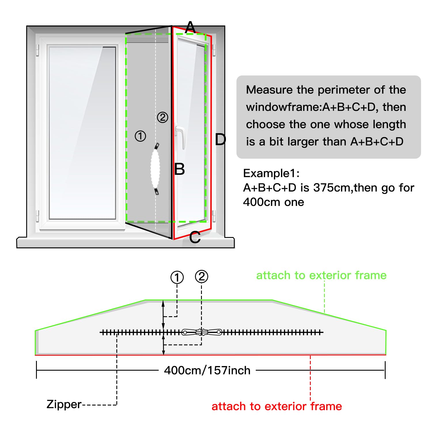 Portable Air Conditioner Window Seal Kit,Hot Air Stop Air Exchange Guards With Zip 158 Inch Ac Window Seal Kit Hot Air Stop Air