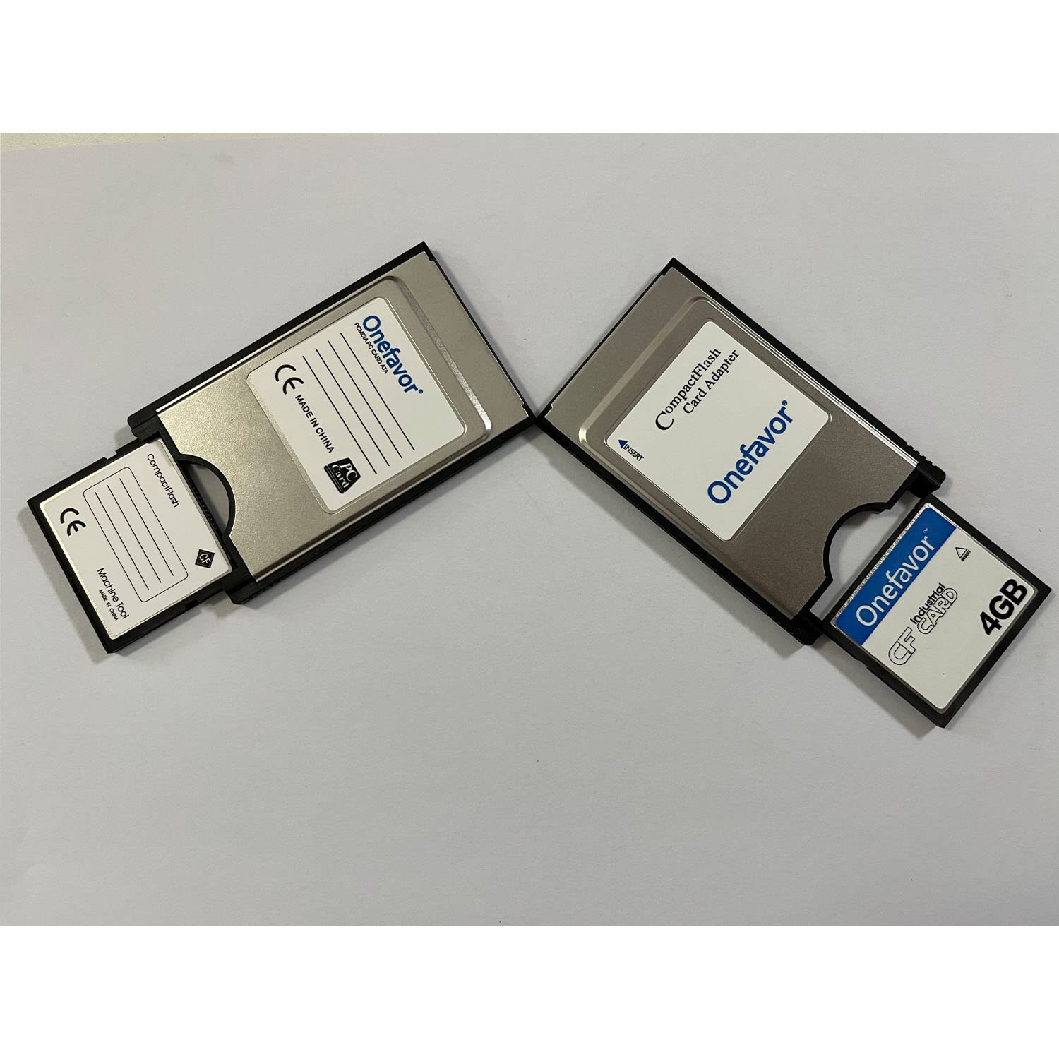 Onefavor Compact Flash To Pcmcia Ata Adapter Cf To Pc Card Adapter Pcmcia Ata Adapter For Cf 2 Card (Come With 4Gb Cf Memory Car