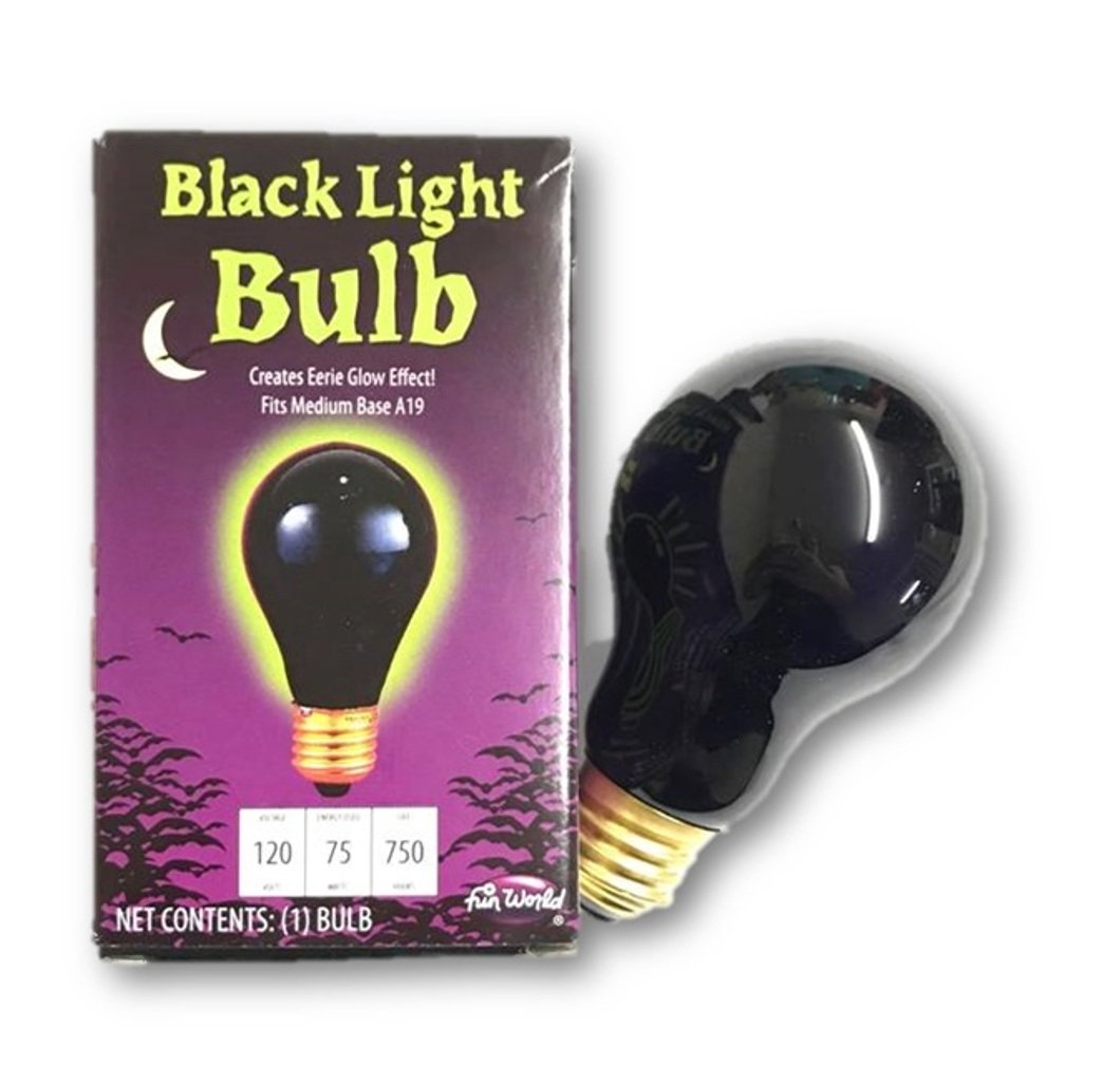 Fun World 8871Ace Black Light Bulb, 75 Watts