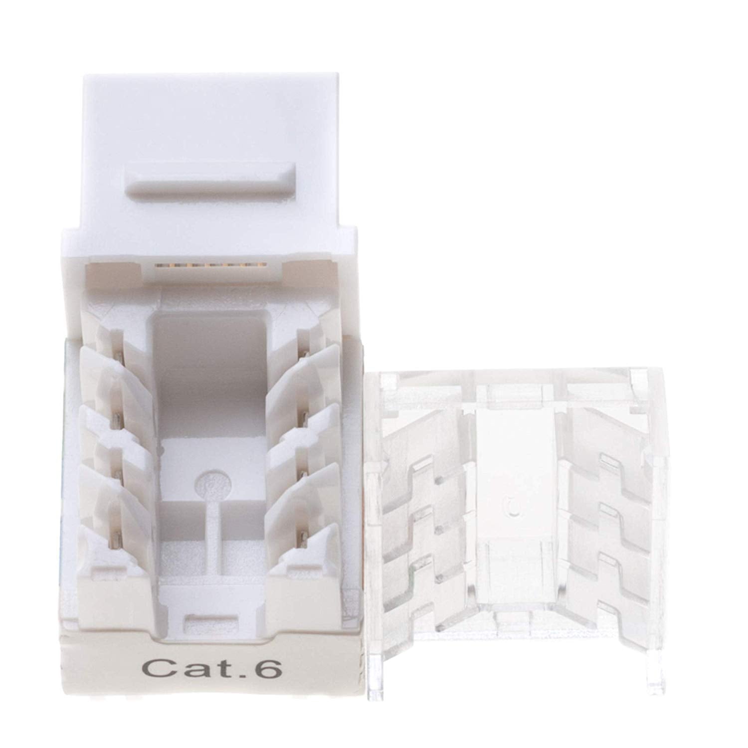 Satmaximum Cat6 45 Angled Keystone Ethernet Wall Jack Punch Down Utp 45 Degree (Easier Termination Than 90 Degree), Rj45 Slim Pr