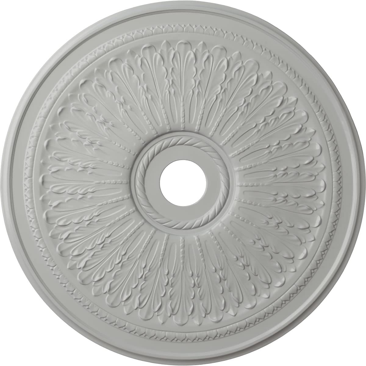 Ekena Millwork Cm29Oafrf Oakleaf Ceiling Medallion, 29 1/8''Od X 3 5/8''Id X 1''P, Hand Painted Frost