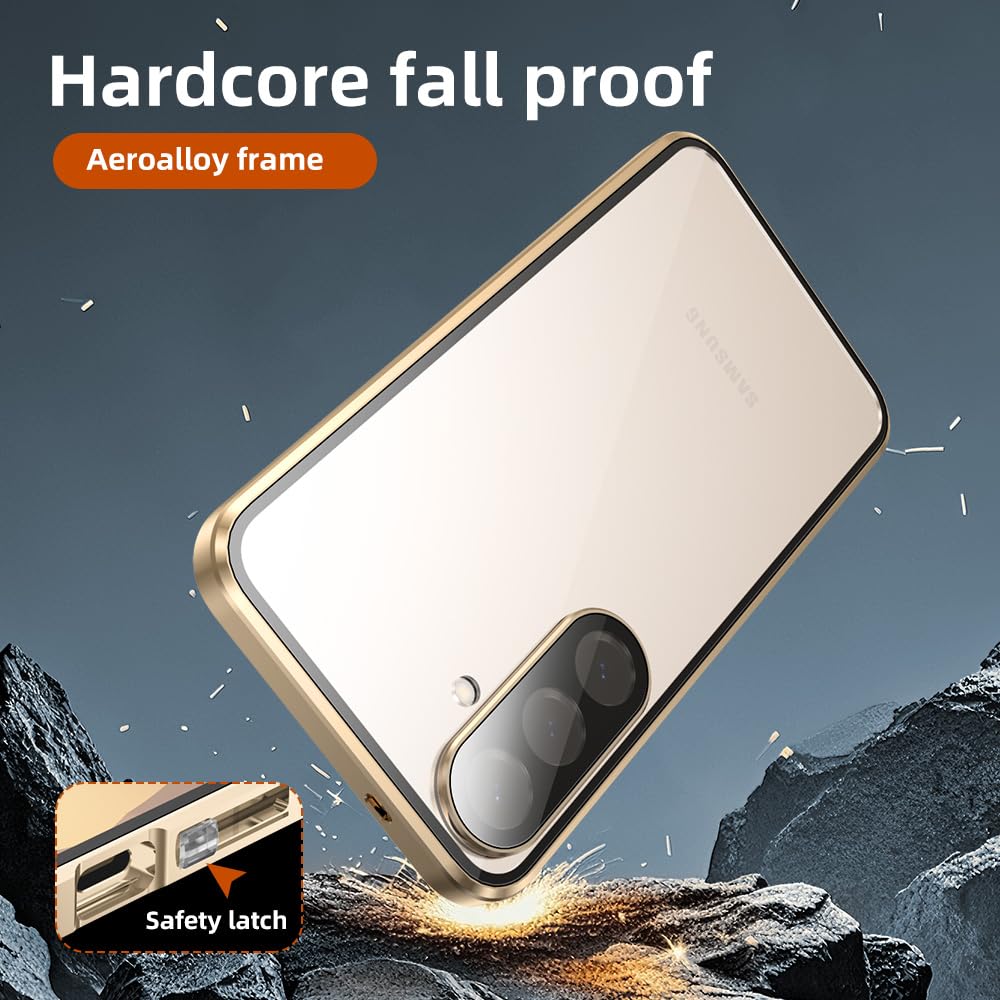 Jonwelsy Anti Peeping Case For Samsung Galaxy S25, 360 Degree Front And Back Privacy Tempered Glass Cover, Anti Spy Screen, Anti