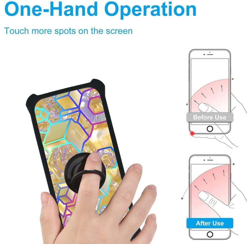 Jioeuinly Blu C5 Max Case Compatible With Blu C5 Max Phone Case Cover [With Tempered Glass Screen Protector][Hard Pc + Soft Sili