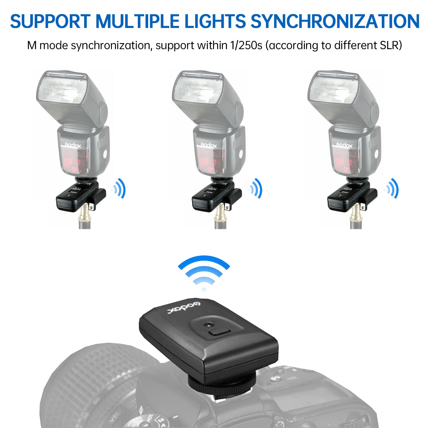 Godox Ct 16 Wireless Radio Flash Trigger Receiver Kit,Fit Compatible For Canon Nikon Pentax Dslr Camera Studio 3 In 1 Flash Tran